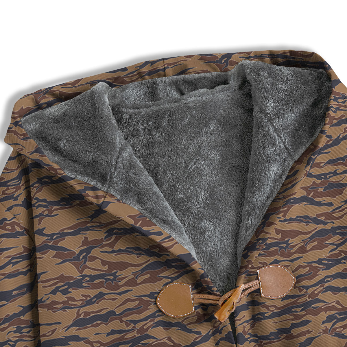 Stripe Camouflage Desert Tiger Print Men's Windbreaker Jacket-grizzshop
