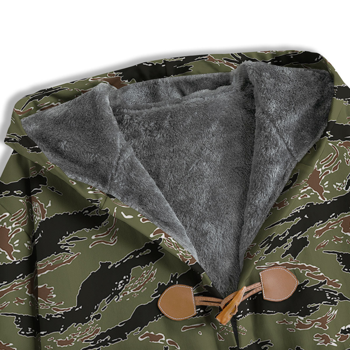 Stripe Camouflage Military Tiger Print Men's Windbreaker Jacket-grizzshop