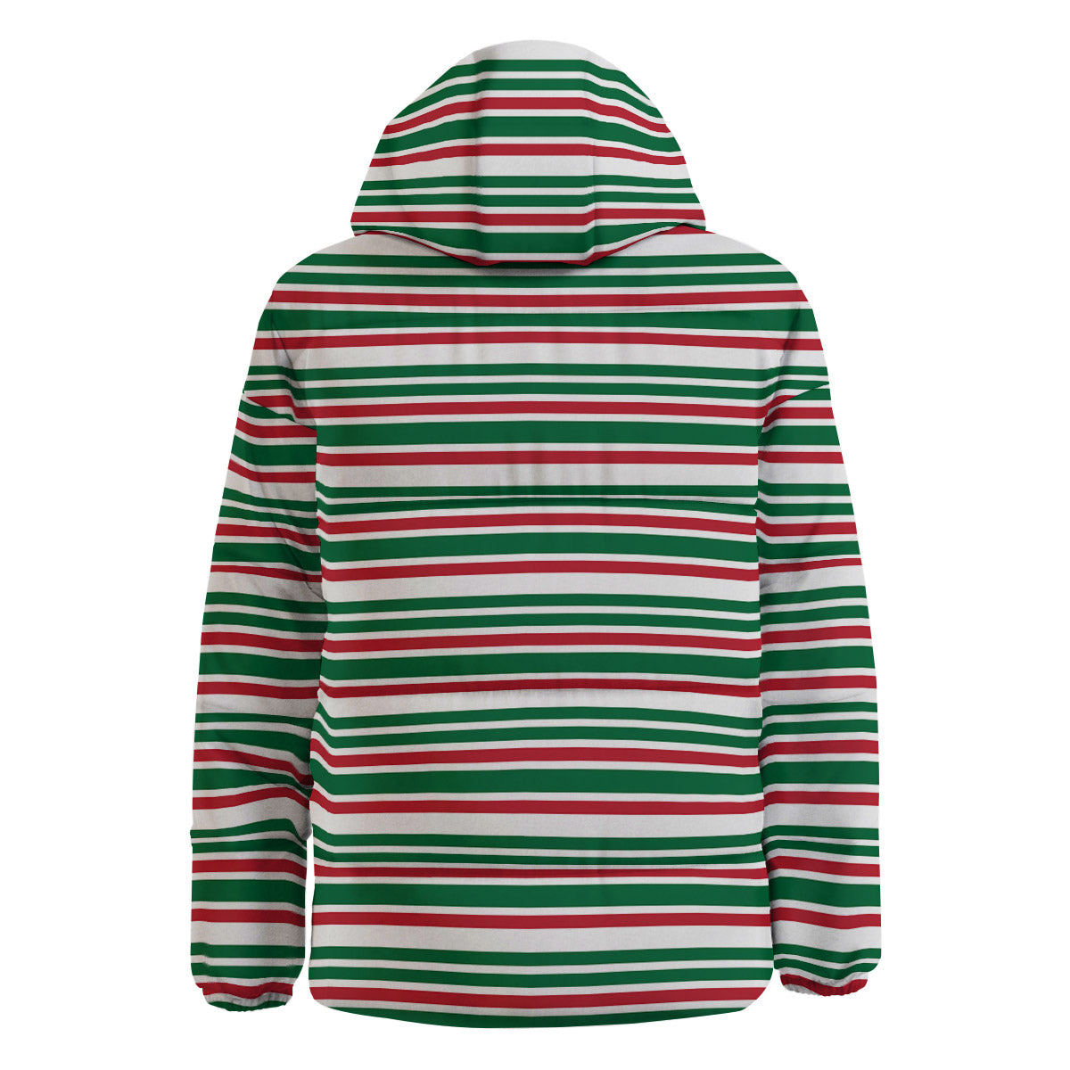 Stripe Candy Cane Print Pattern Down Jacket-grizzshop