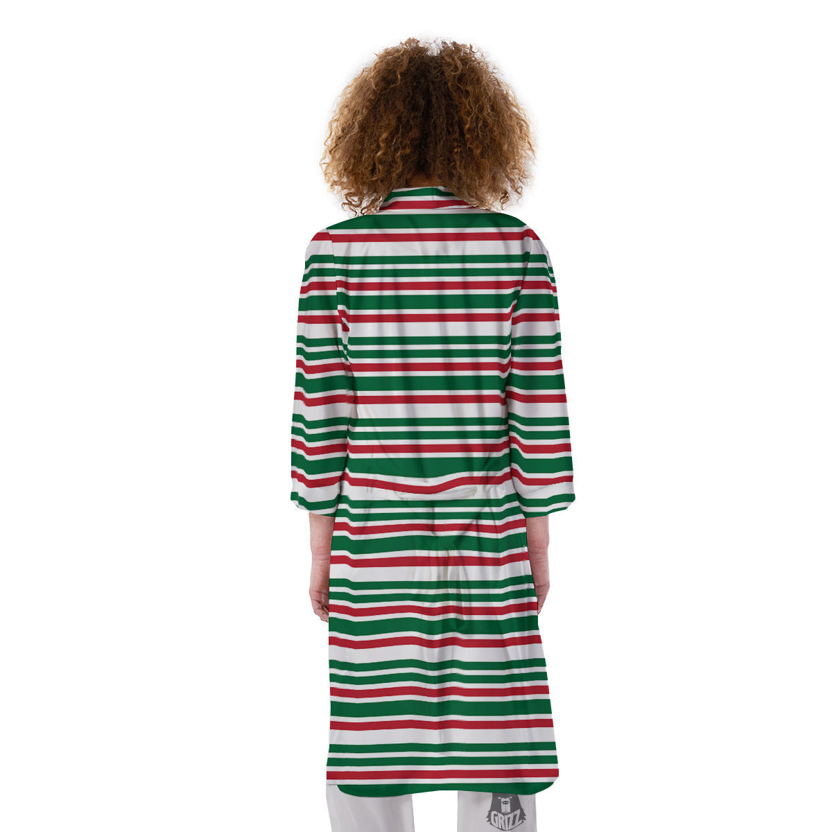 Stripe Candy Cane Print Pattern Kimono-grizzshop