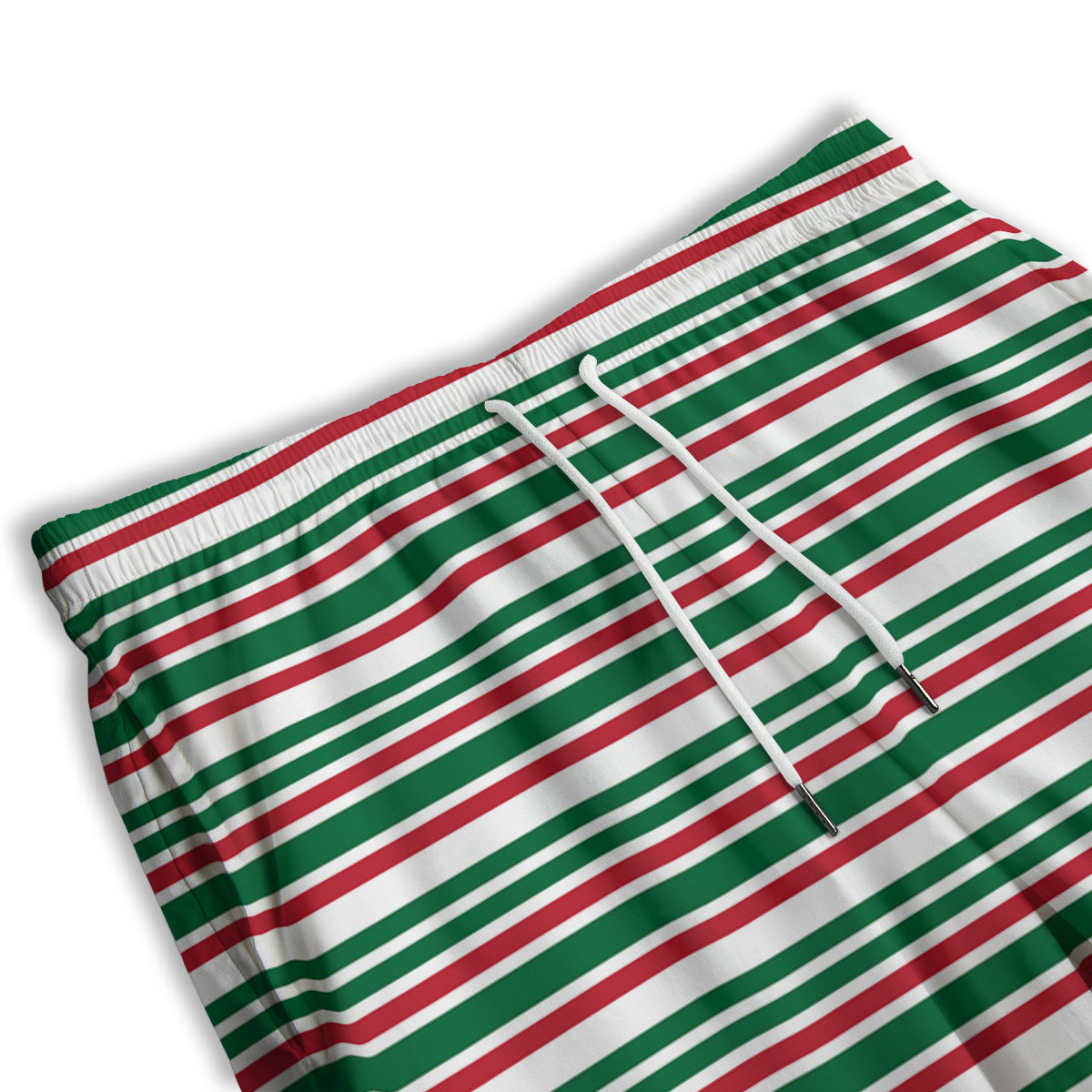 Stripe Candy Cane Print Pattern Men's Athletic Shorts