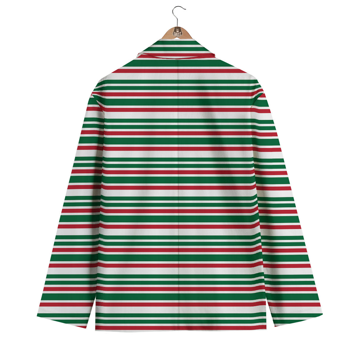 Stripe Candy Cane Print Pattern Men's Blazer-grizzshop
