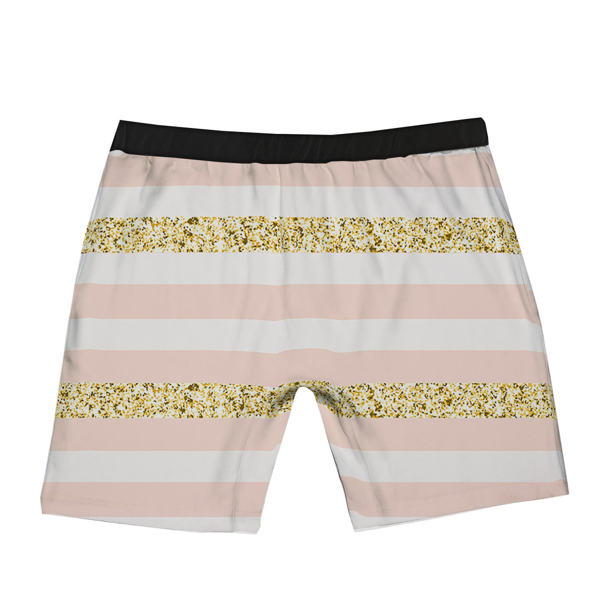 Stripe Glitter Gold Print Pattern Boxer Briefs-grizzshop