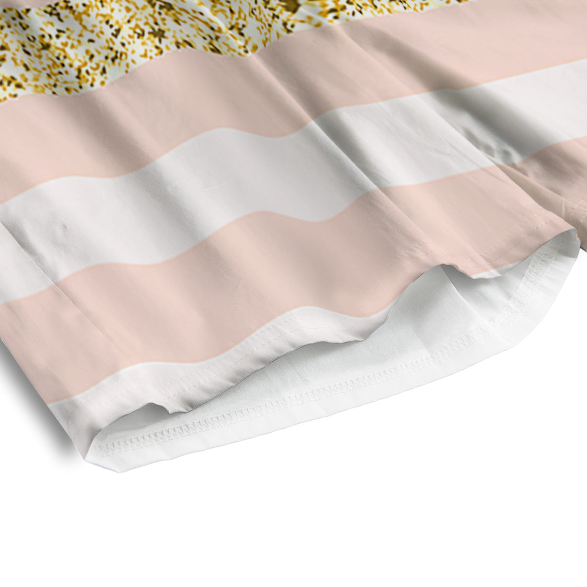 Stripe Glitter Gold Print Pattern Men's Athletic Shorts