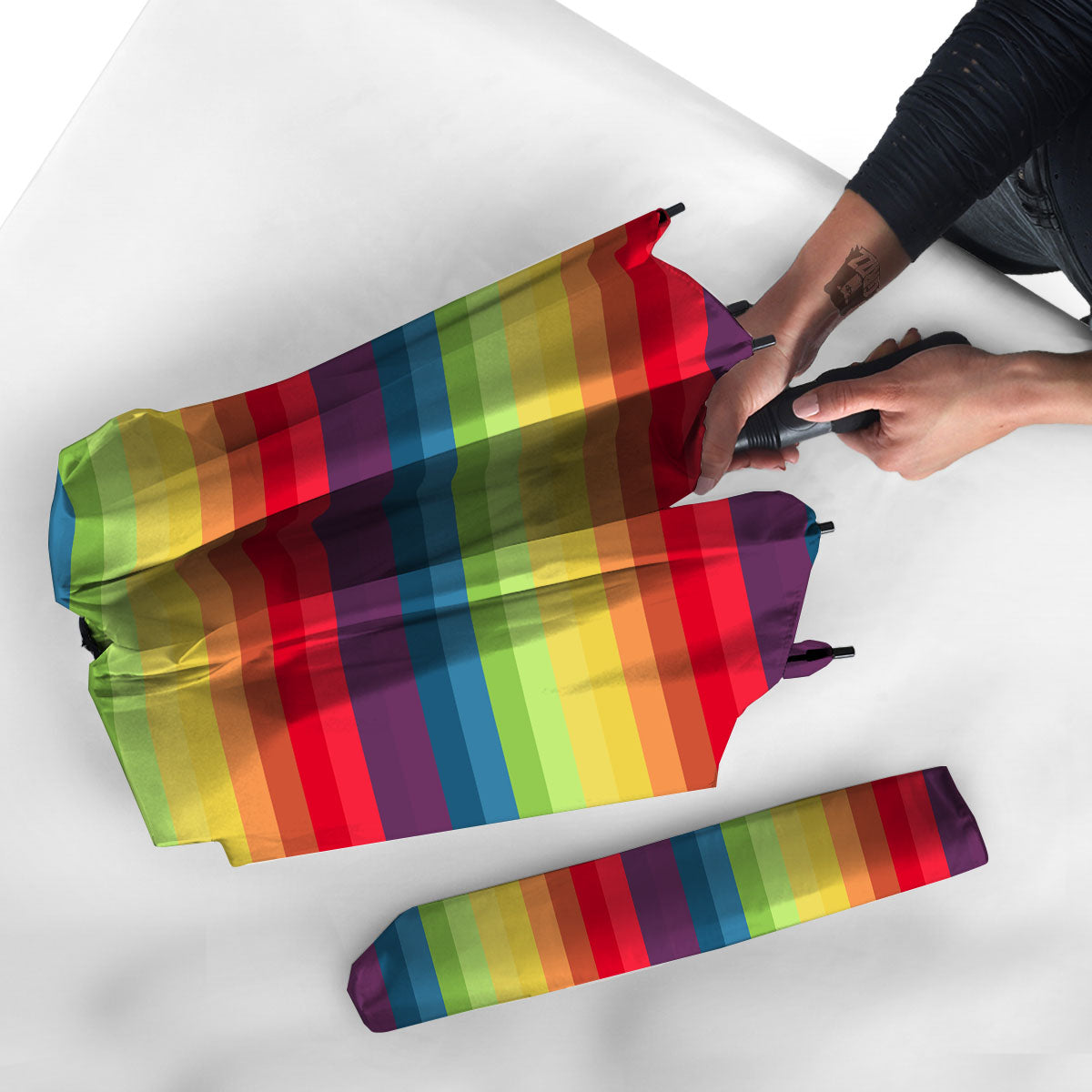 Stripe Rainbow Print Pattern Umbrella-grizzshop
