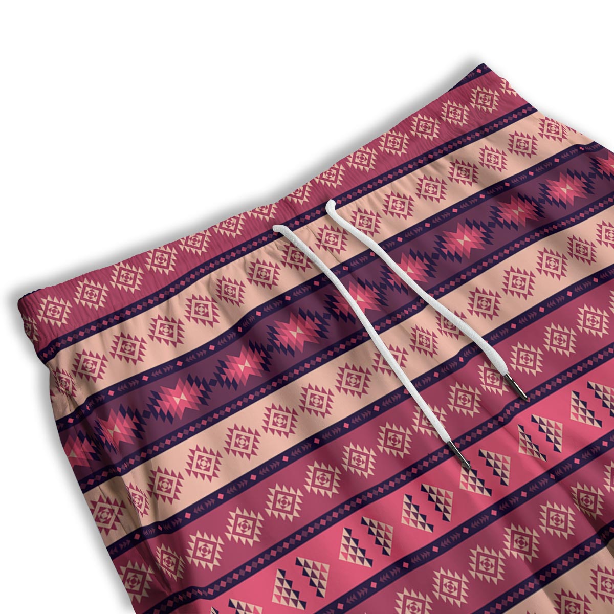 Stripe Southwestern Print Pattern Men's Athletic Shorts