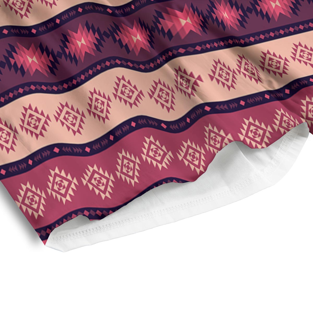 Stripe Southwestern Print Pattern Men's Athletic Shorts