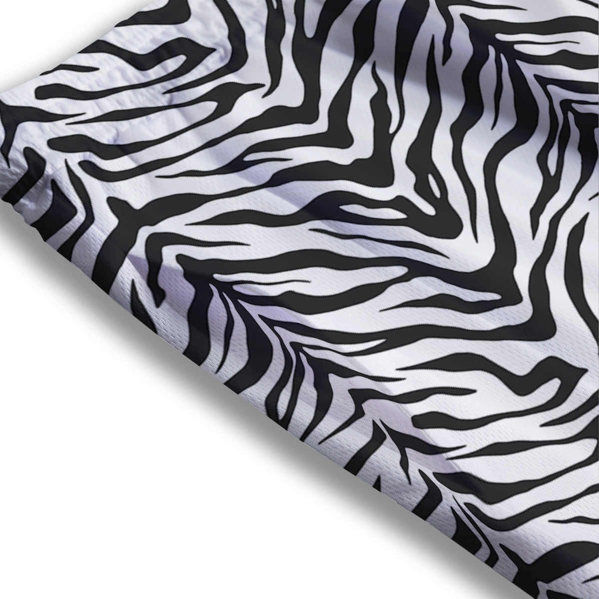 Stripe White Tiger Print Pattern Mesh Shorts