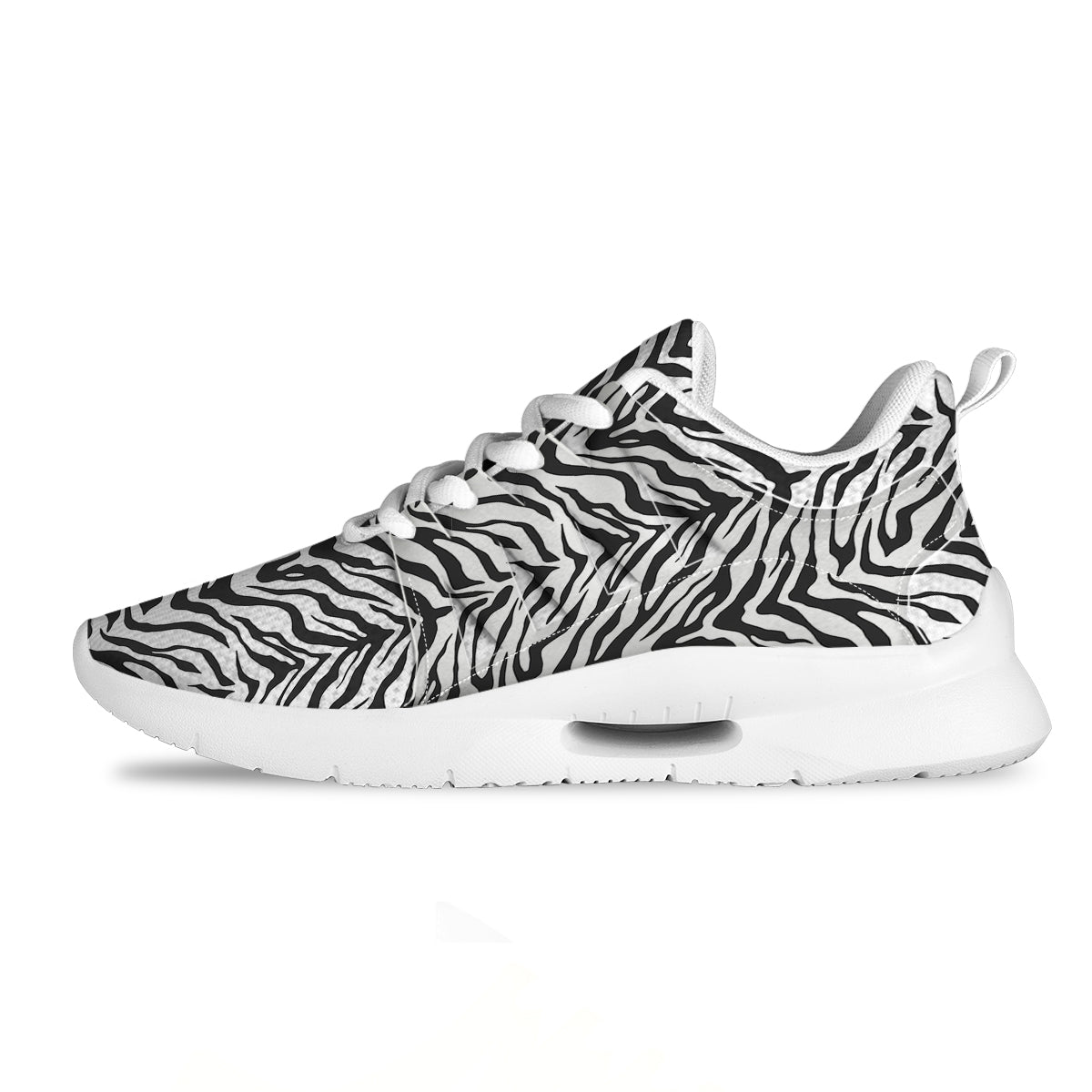 Stripe White Tiger Print Pattern Tennis Shoes-grizzshop