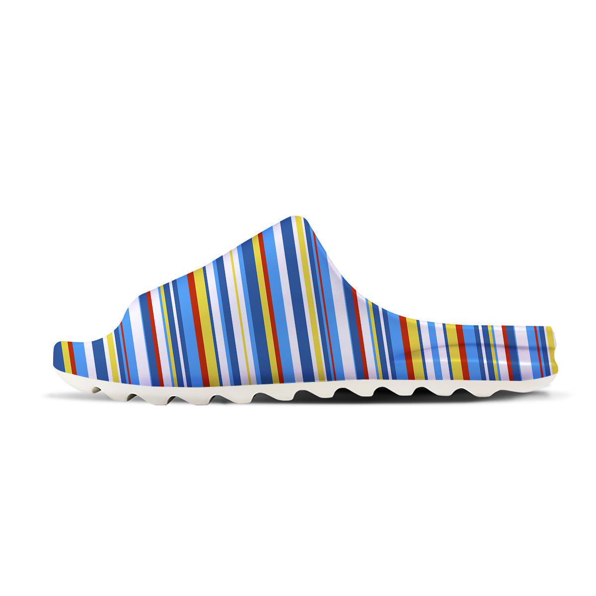 Stripe Autism Awareness Color Print Pattern Sandals-grizzshop
