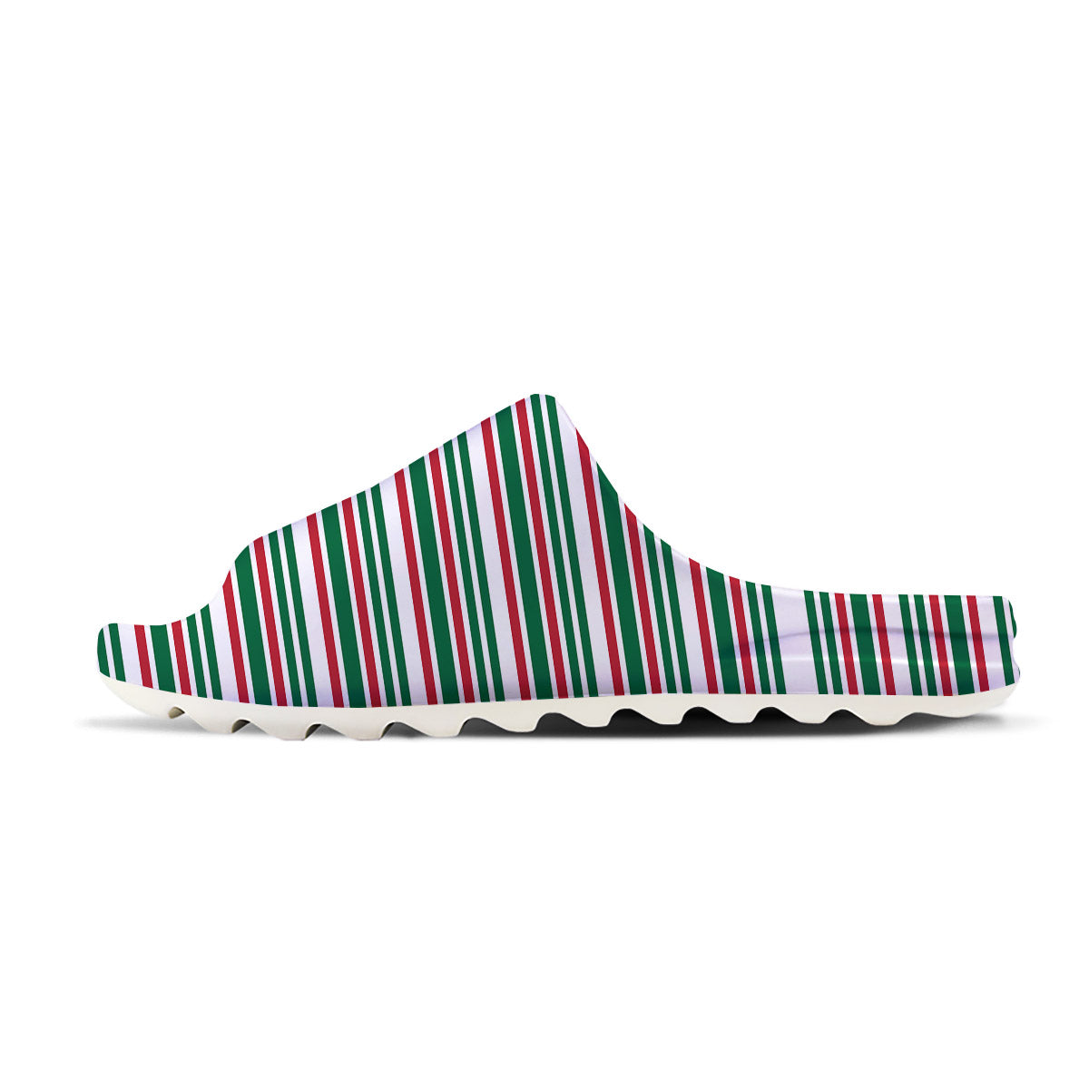 Stripe Candy Cane Print Pattern Sandals-grizzshop