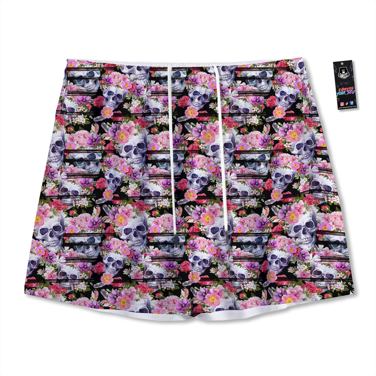 Spirit Owl Gold Print Mesh Shorts