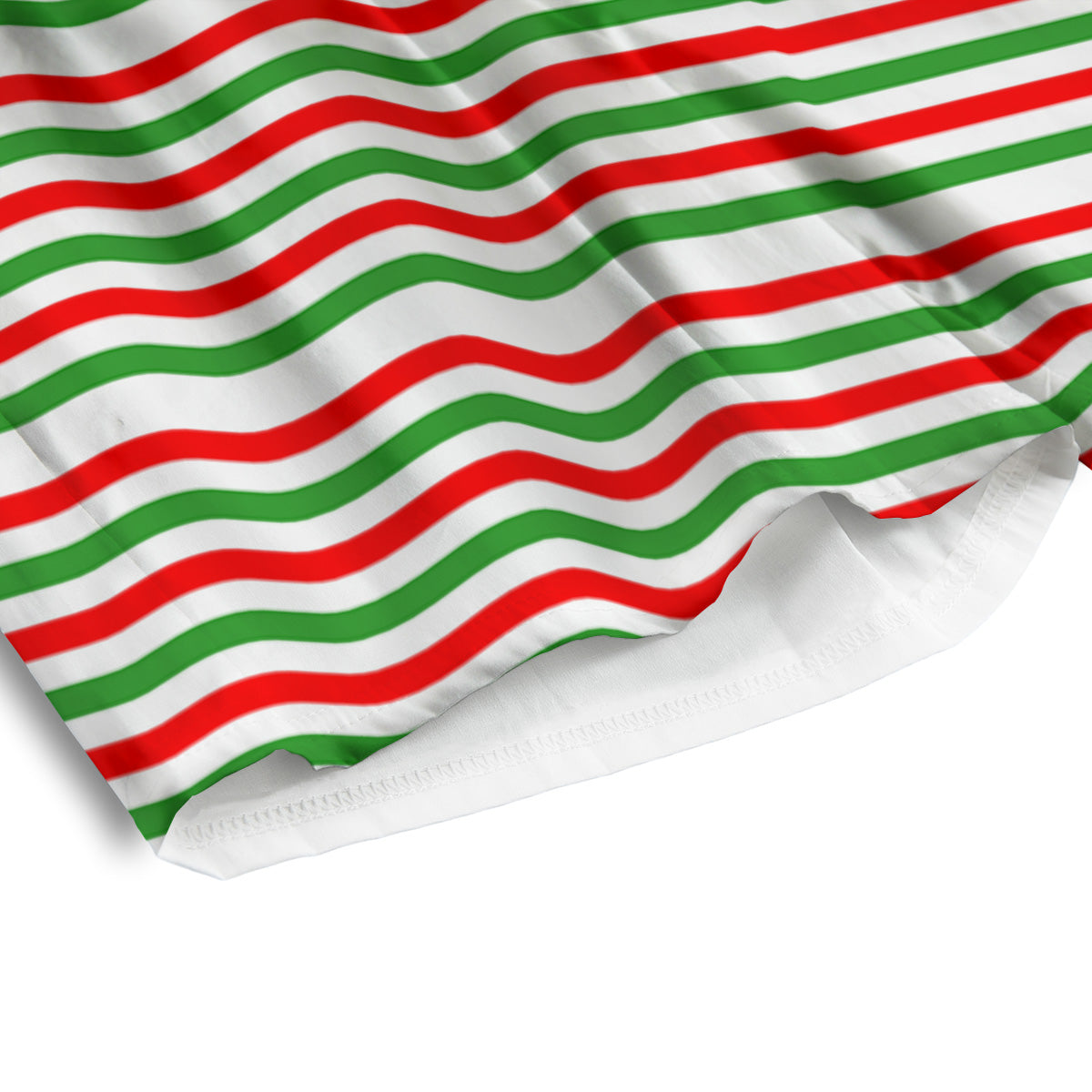 Striped Candy Cane Print Pattern Men's Athletic Shorts