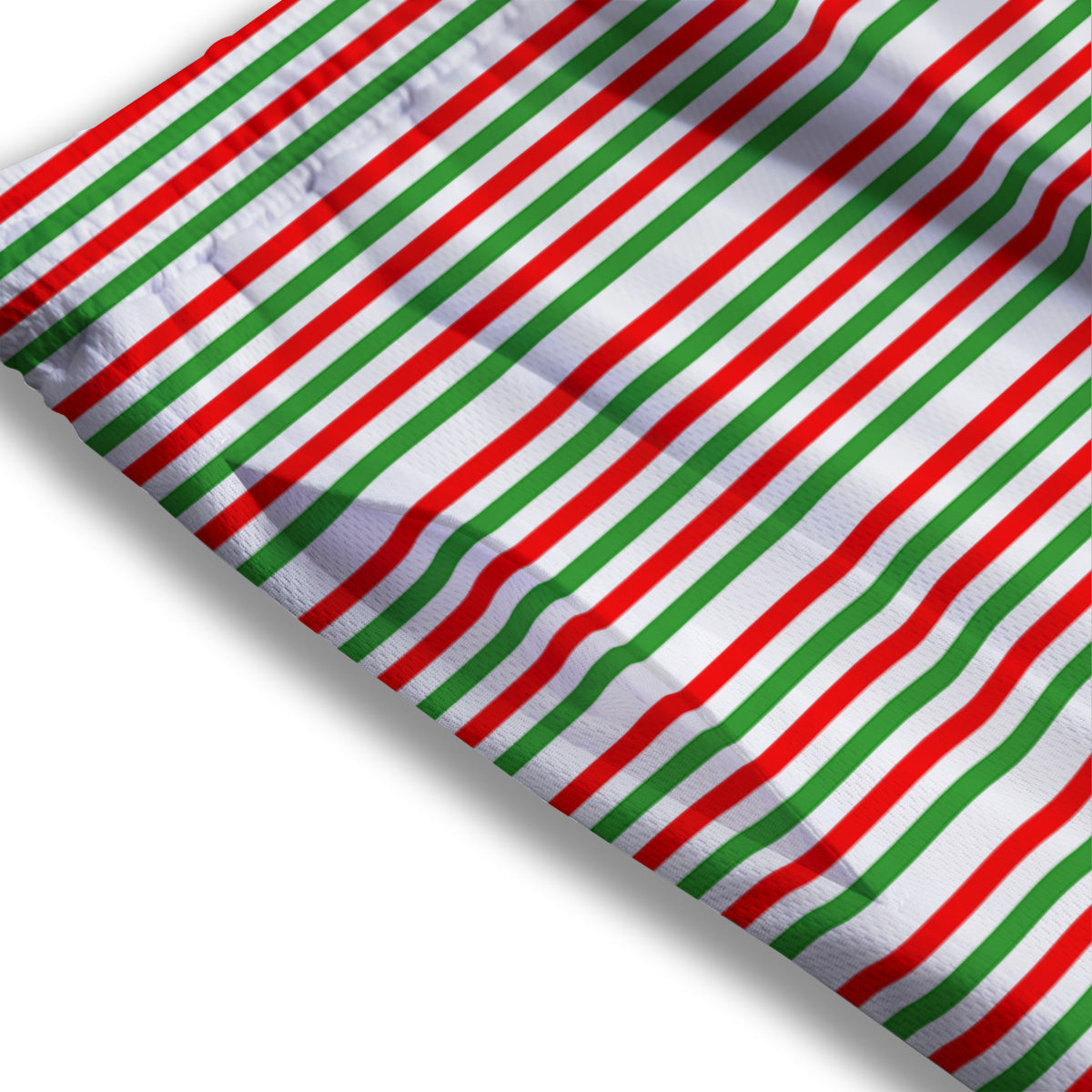 Striped Candy Cane Print Pattern Mesh Shorts-grizzshop