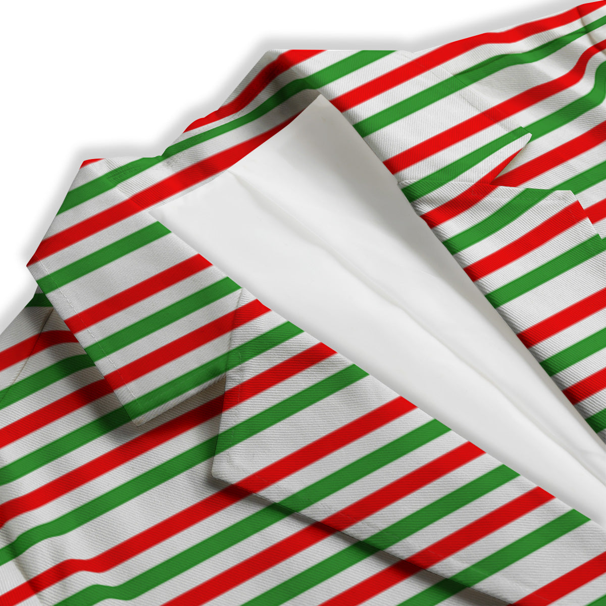 Striped Candy Cane Print Pattern Women's Blazer-grizzshop