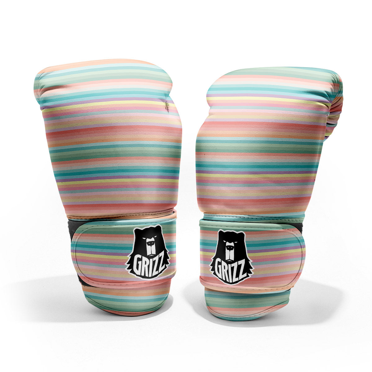 Striped Colorful Print Pattern Pro Boxing Glove