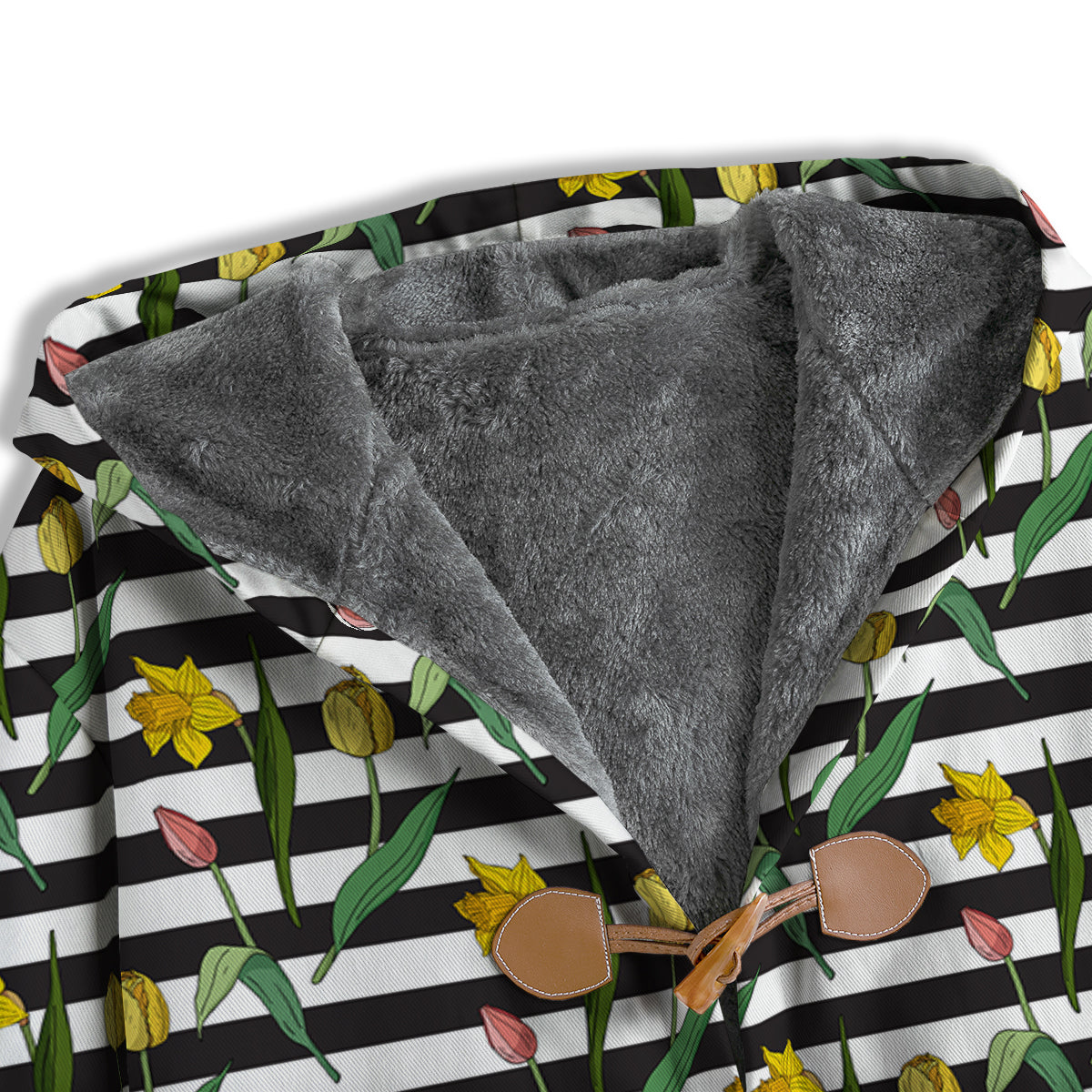 Striped Daffodil Yellow Print Pattern Men's Windbreaker Jacket-grizzshop