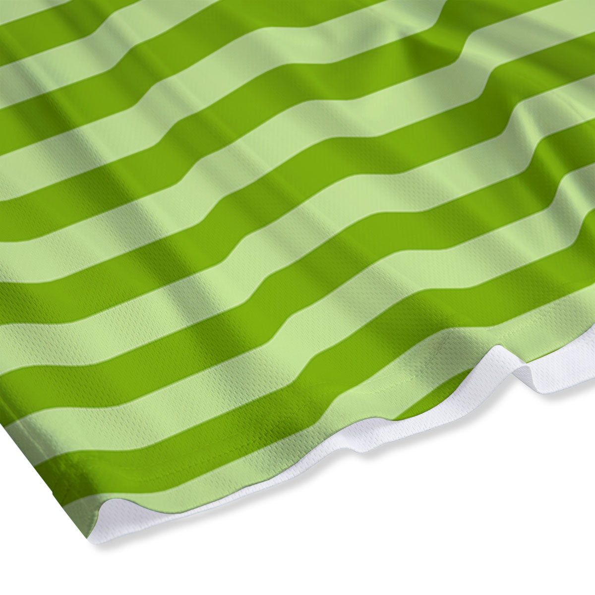 Striped Green Print Pattern Mesh Shorts