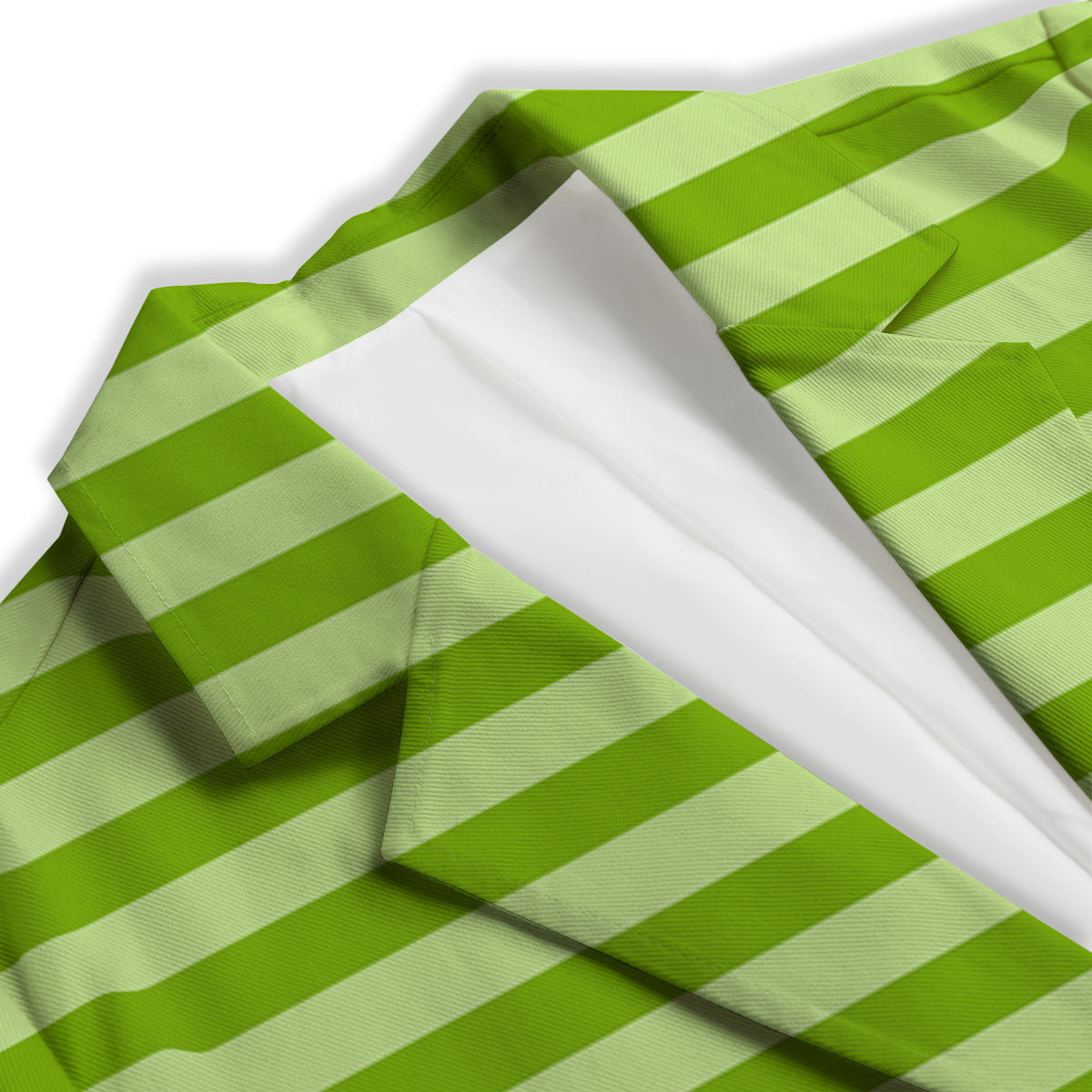 Striped Green Print Pattern Women's Blazer-grizzshop