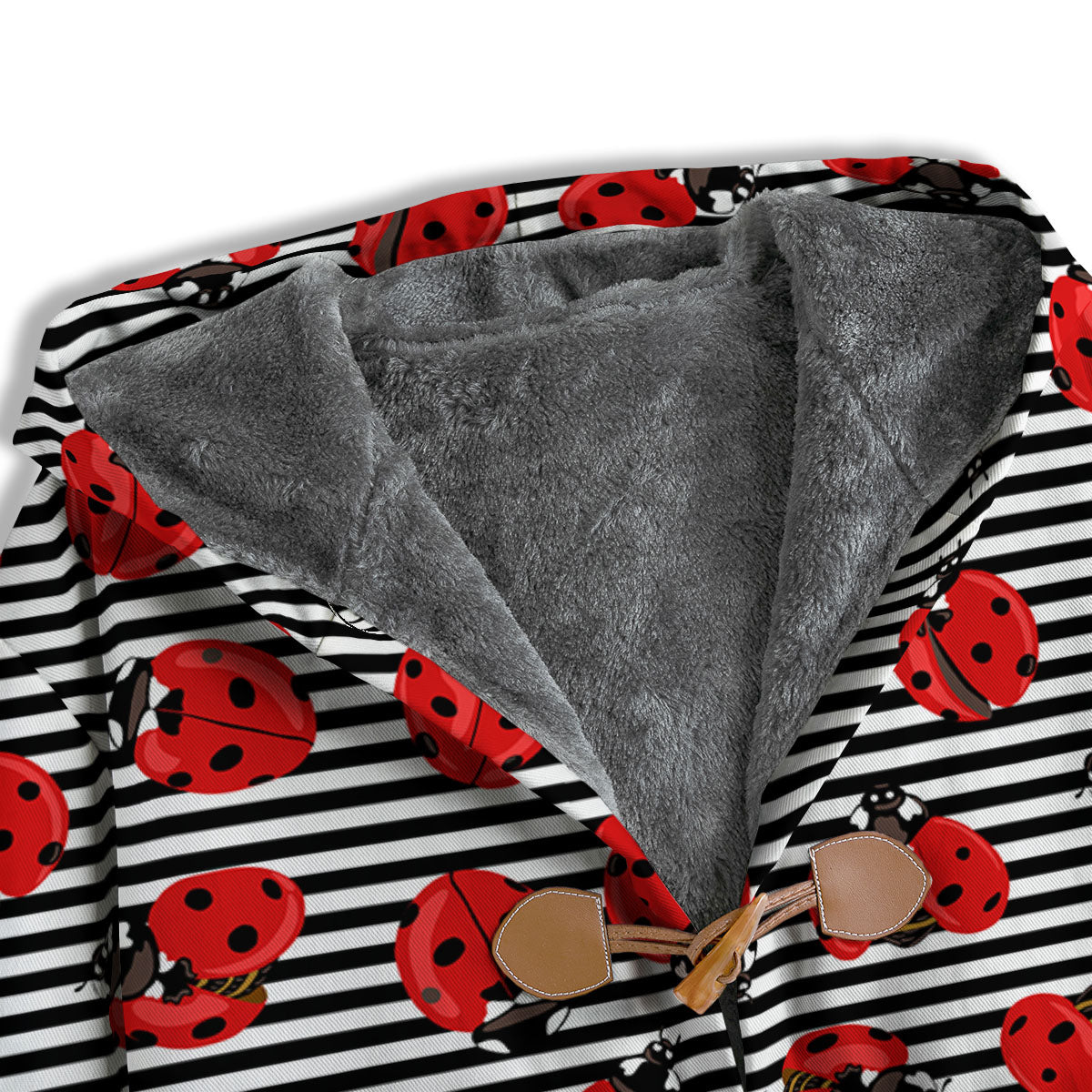 Striped Ladybug Print Pattern Men's Windbreaker Jacket-grizzshop