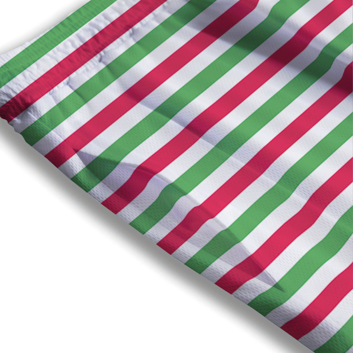Striped Merry Christmas Print Pattern Mesh Shorts