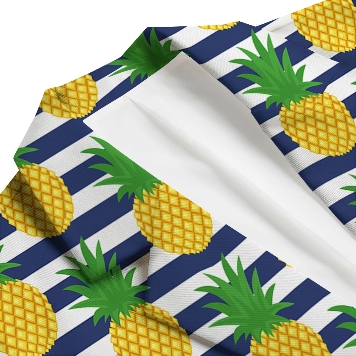 Striped Pineapple Print Pattern Men's Blazer-grizzshop