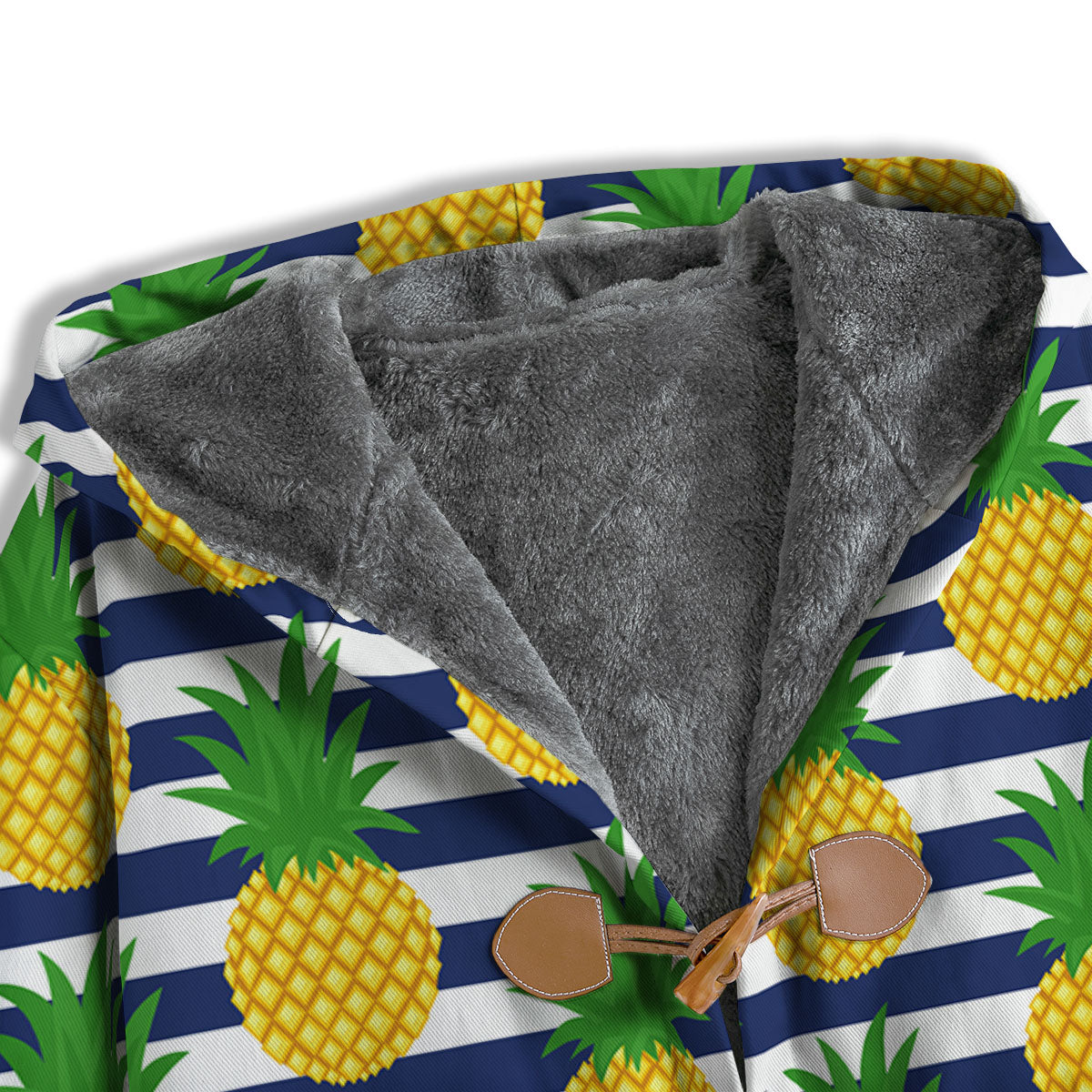 Striped Pineapple Print Pattern Men's Windbreaker Jacket-grizzshop