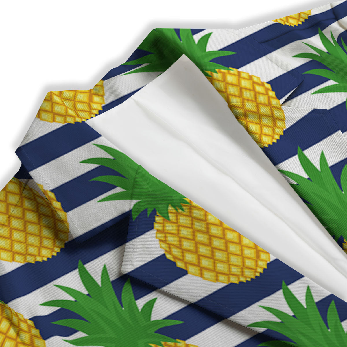 Striped Pineapple Print Pattern Women's Blazer-grizzshop
