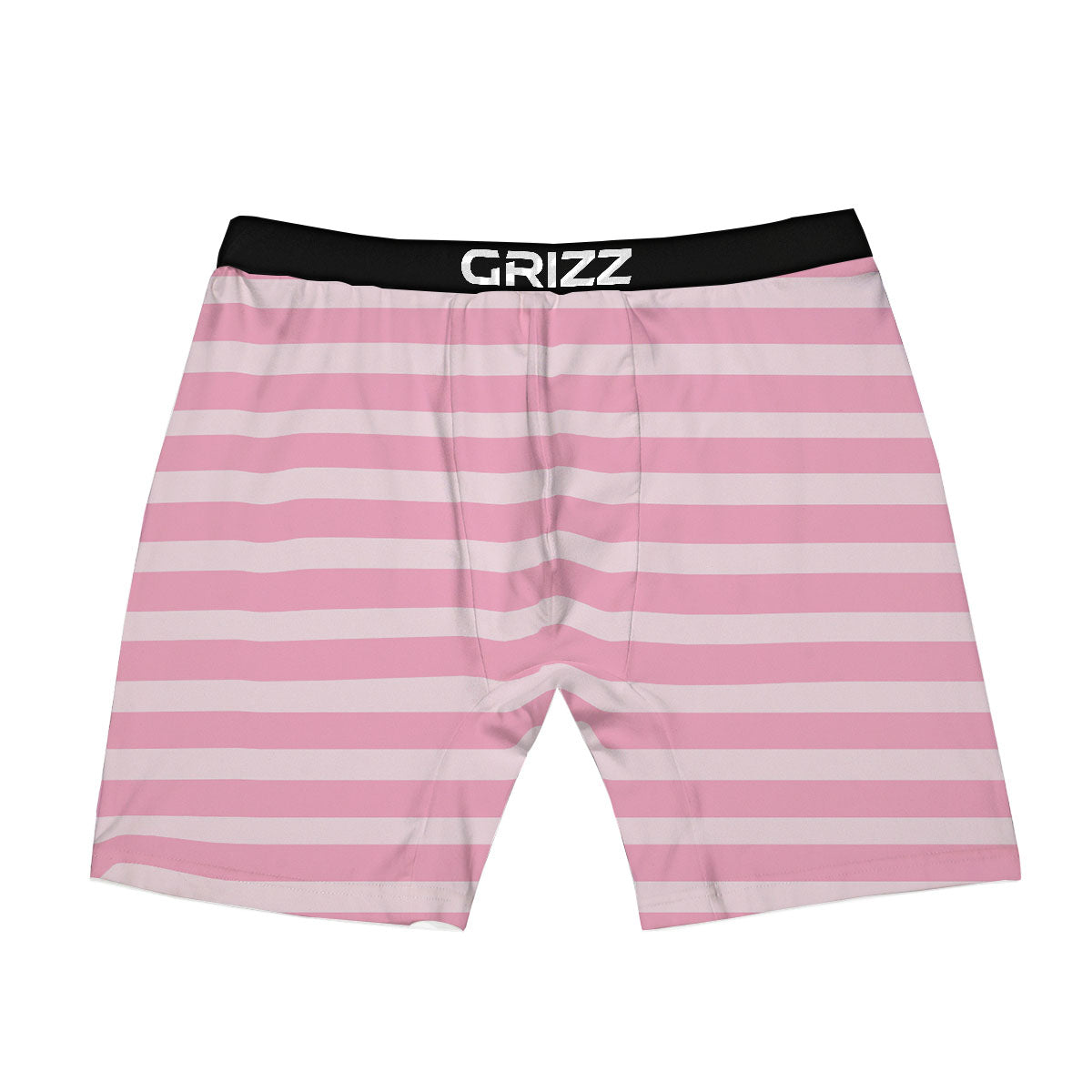 Striped Pink Print Pattern Boxer Briefs-grizzshop