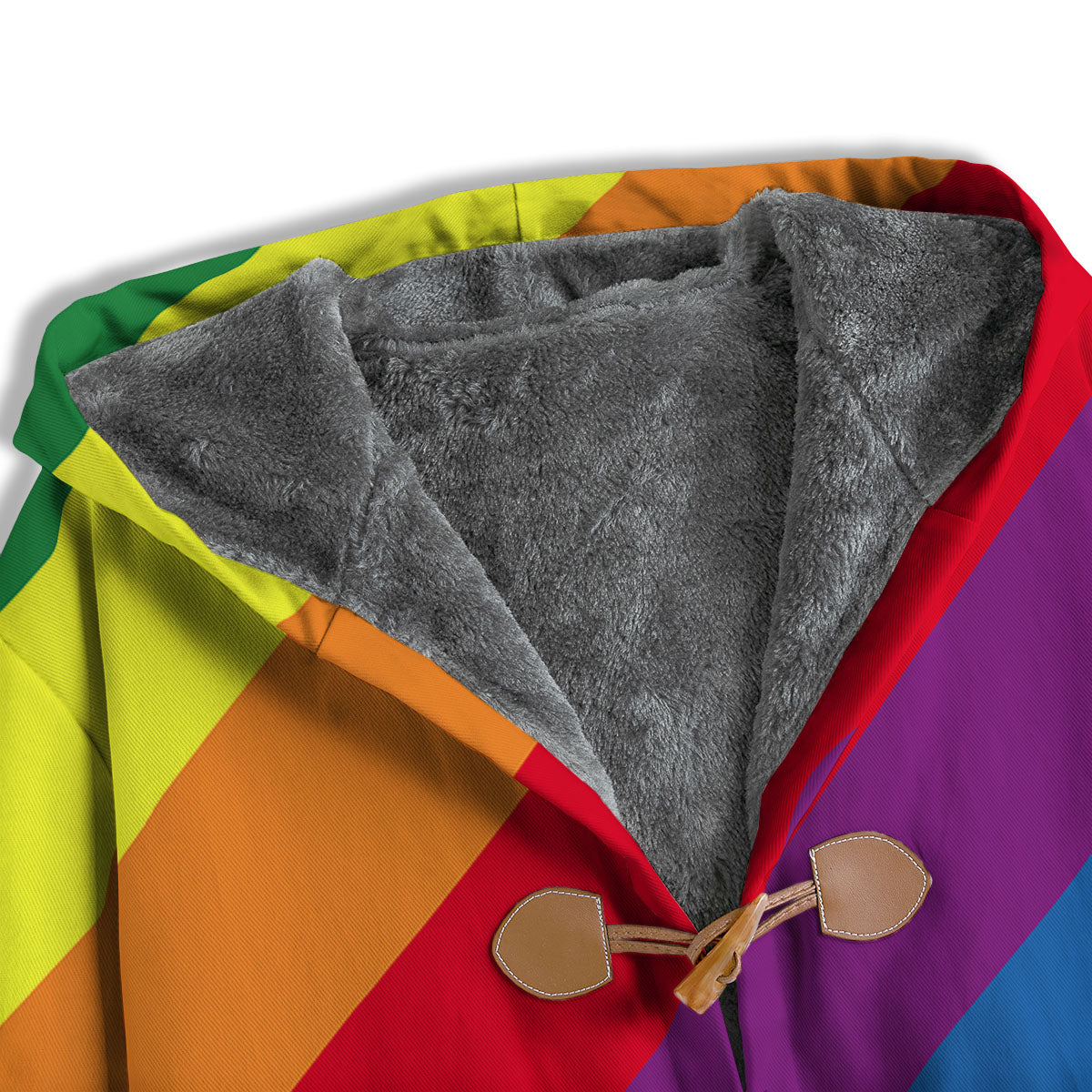 Striped Rainbow Diagonal Print Pattern Men's Windbreaker Jacket-grizzshop