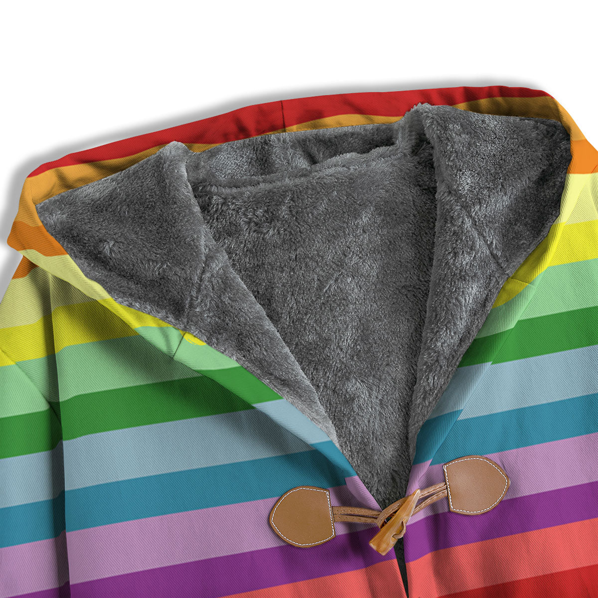 Striped Rainbow Print Pattern Men's Windbreaker Jacket-grizzshop