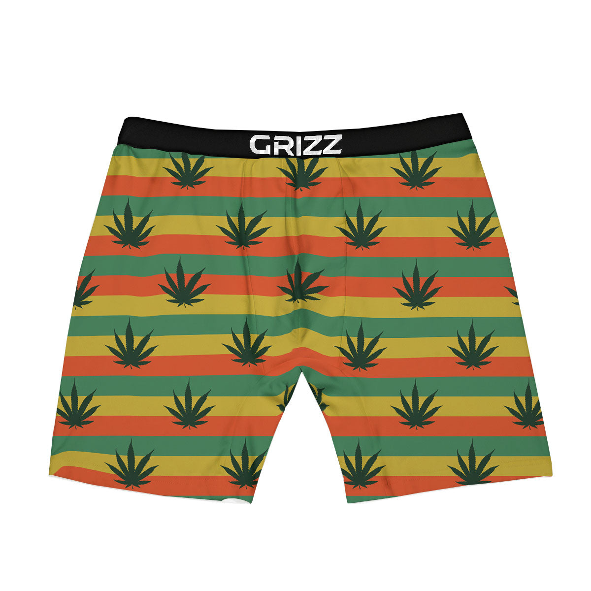 Striped Rasta Print Pattern Boxer Briefs-grizzshop