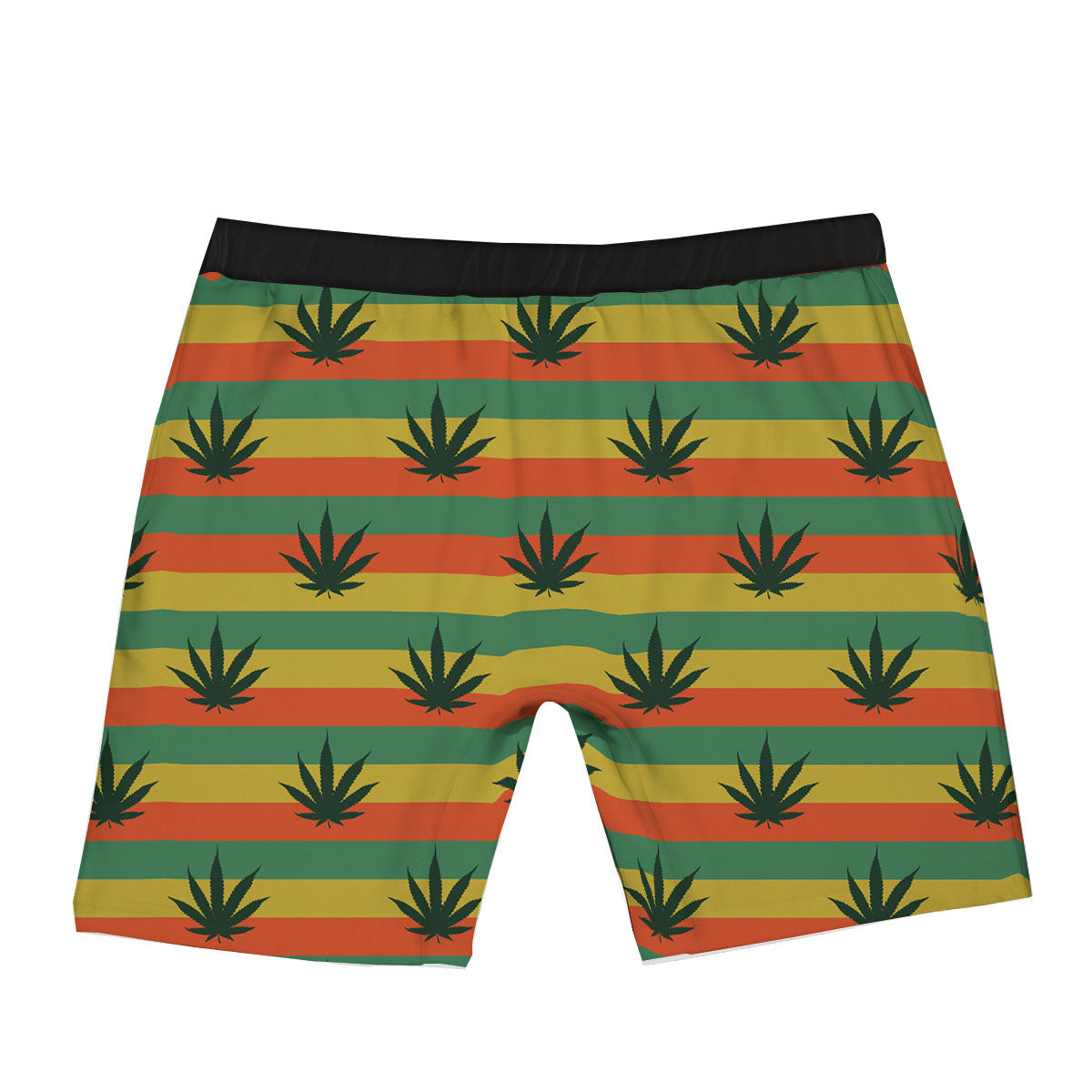 Striped Rasta Print Pattern Boxer Briefs-grizzshop