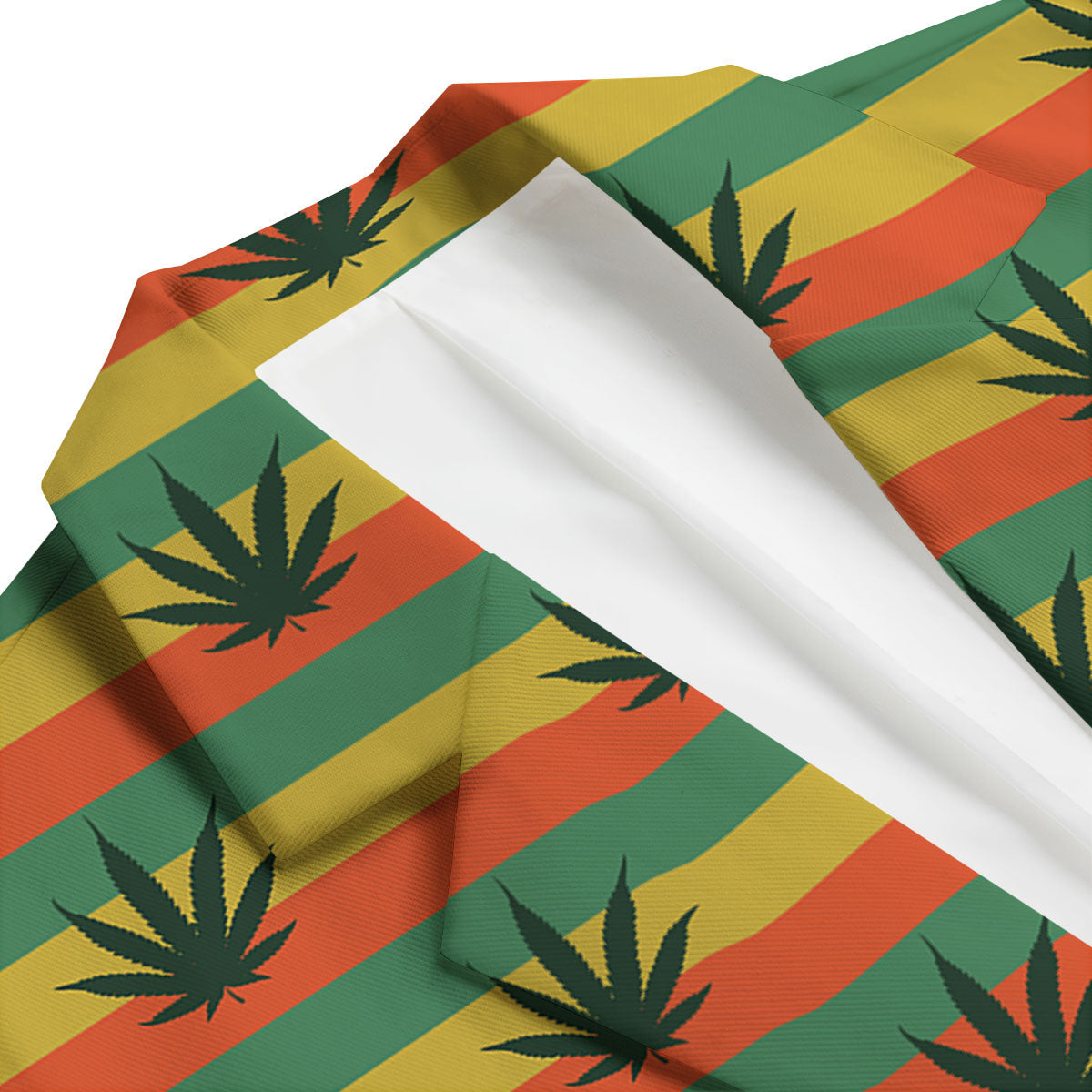 Striped Rasta Print Pattern Men's Blazer-grizzshop