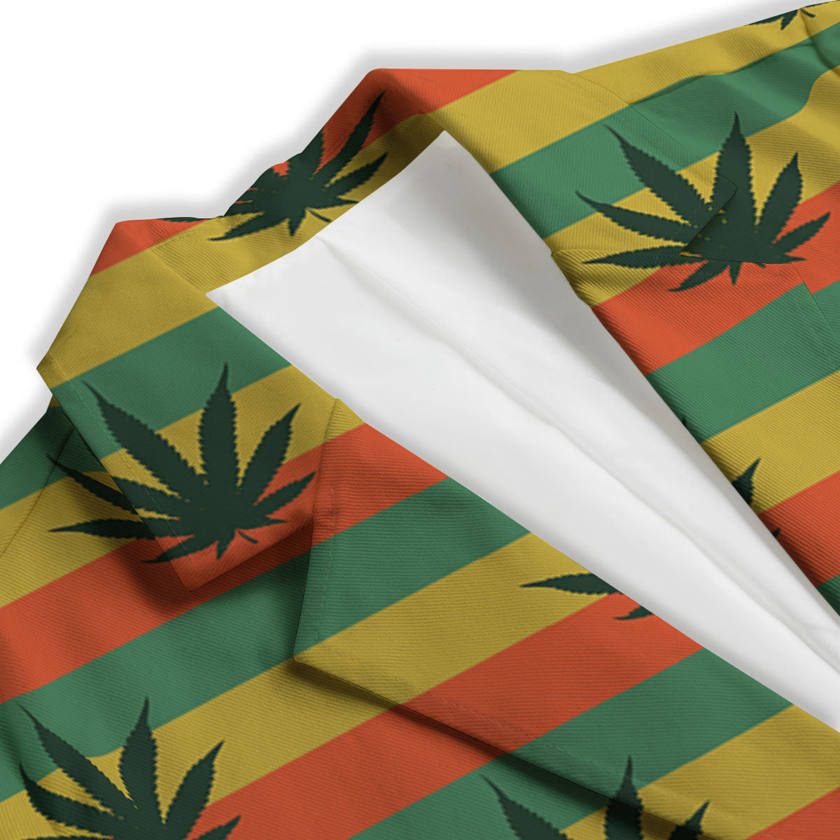 Striped Rasta Print Pattern Women's Blazer-grizzshop