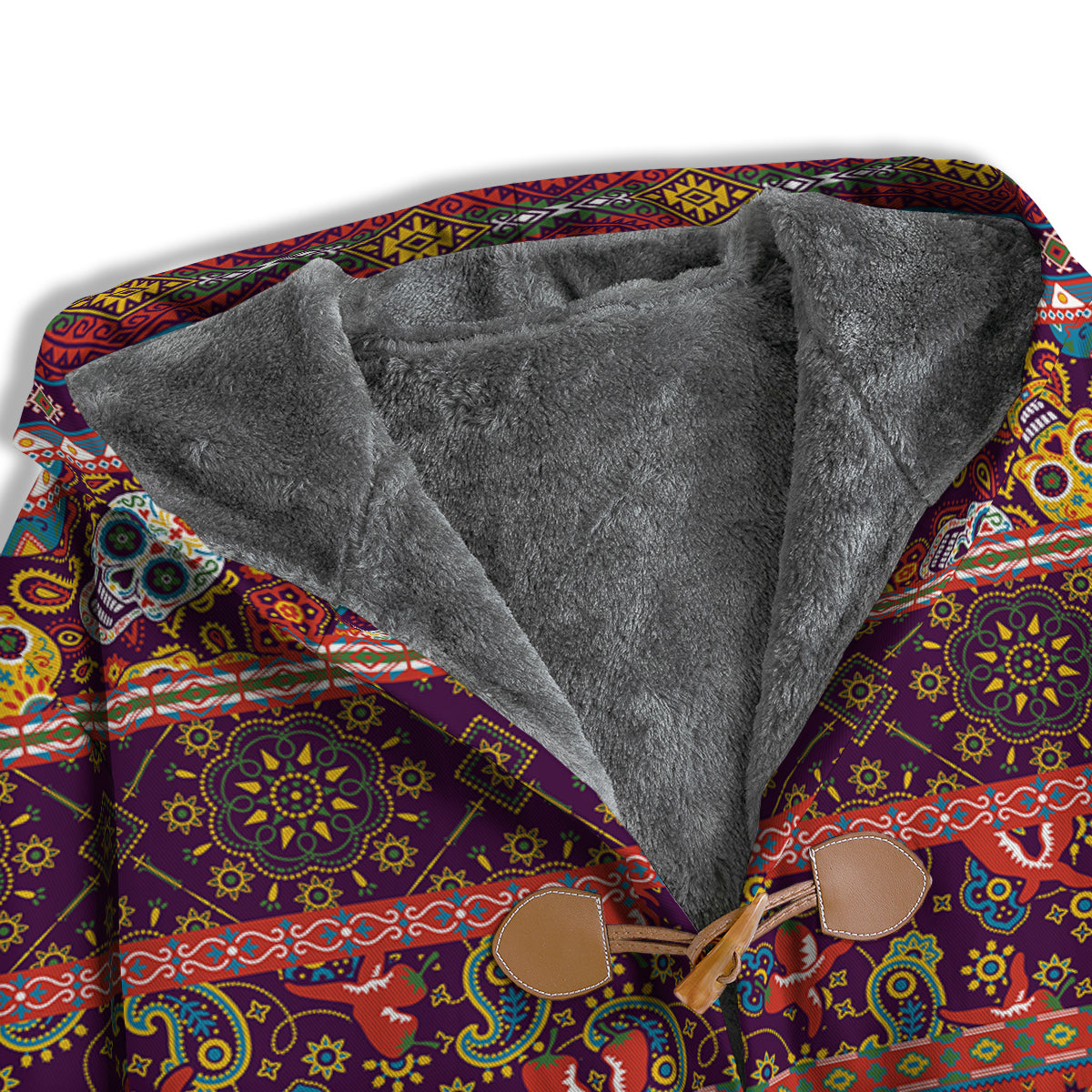 Striped Skull Mexican Style Print Pattern Men's Windbreaker Jacket-grizzshop