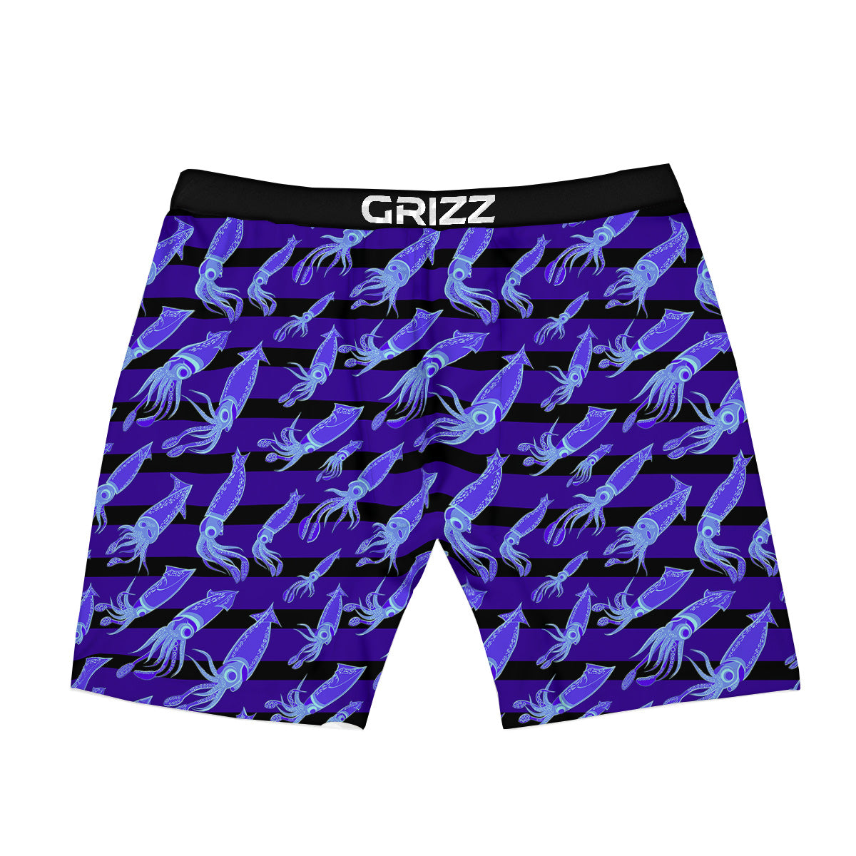 Striped Squid Print Pattern Boxer Briefs-grizzshop