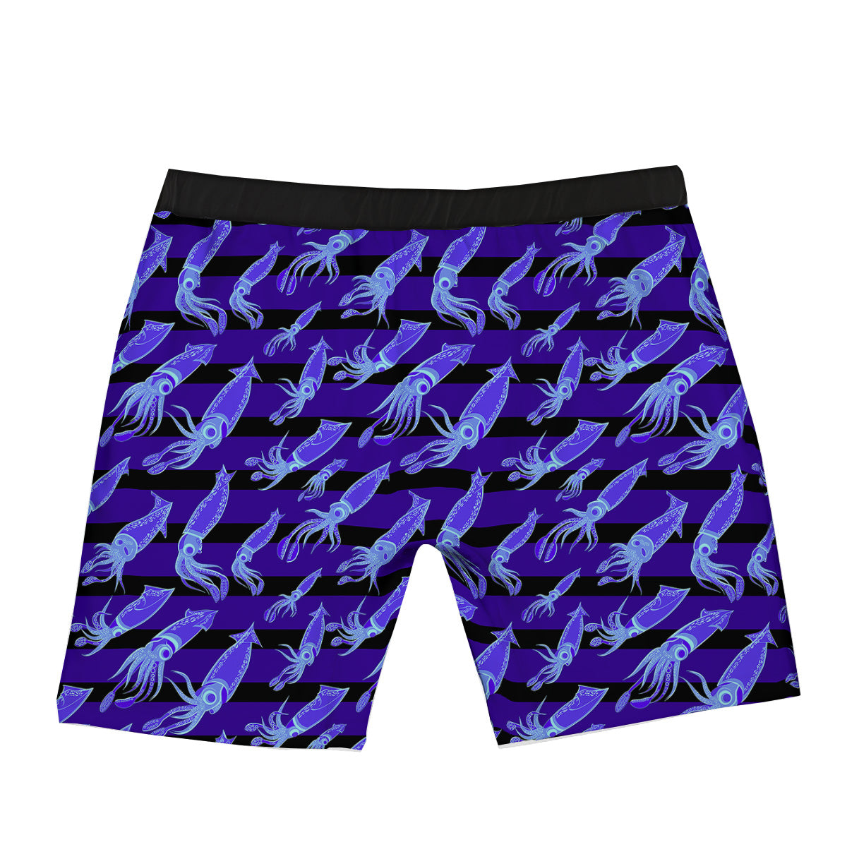 Striped Squid Print Pattern Boxer Briefs-grizzshop
