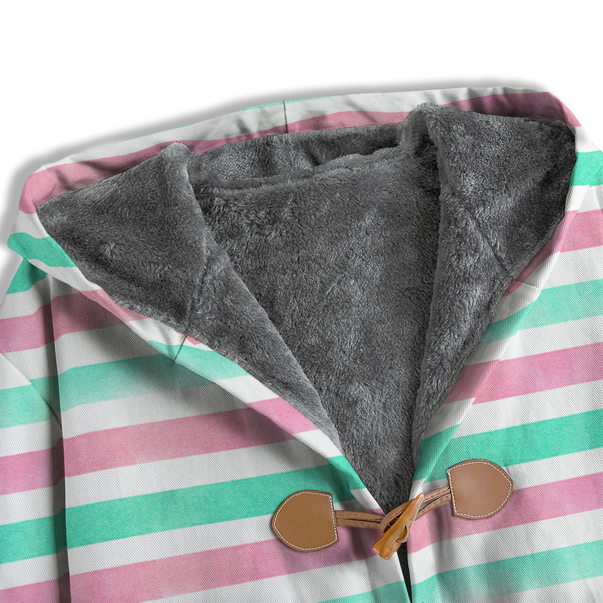 Striped Teal And Pink Print Pattern Men's Windbreaker Jacket-grizzshop