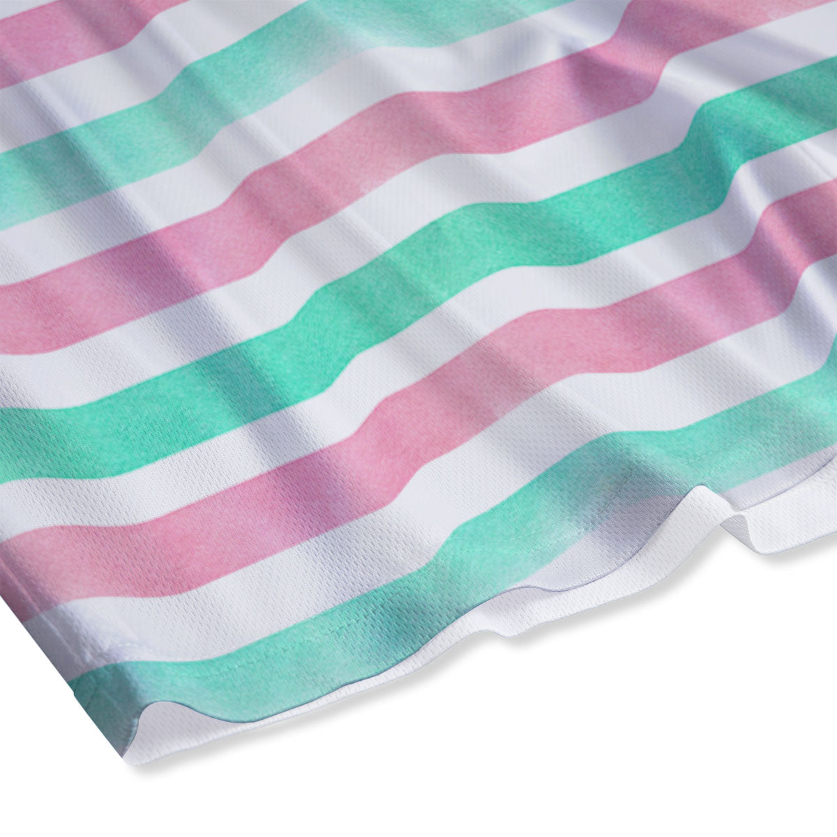 Striped Teal And Pink Print Pattern Mesh Shorts