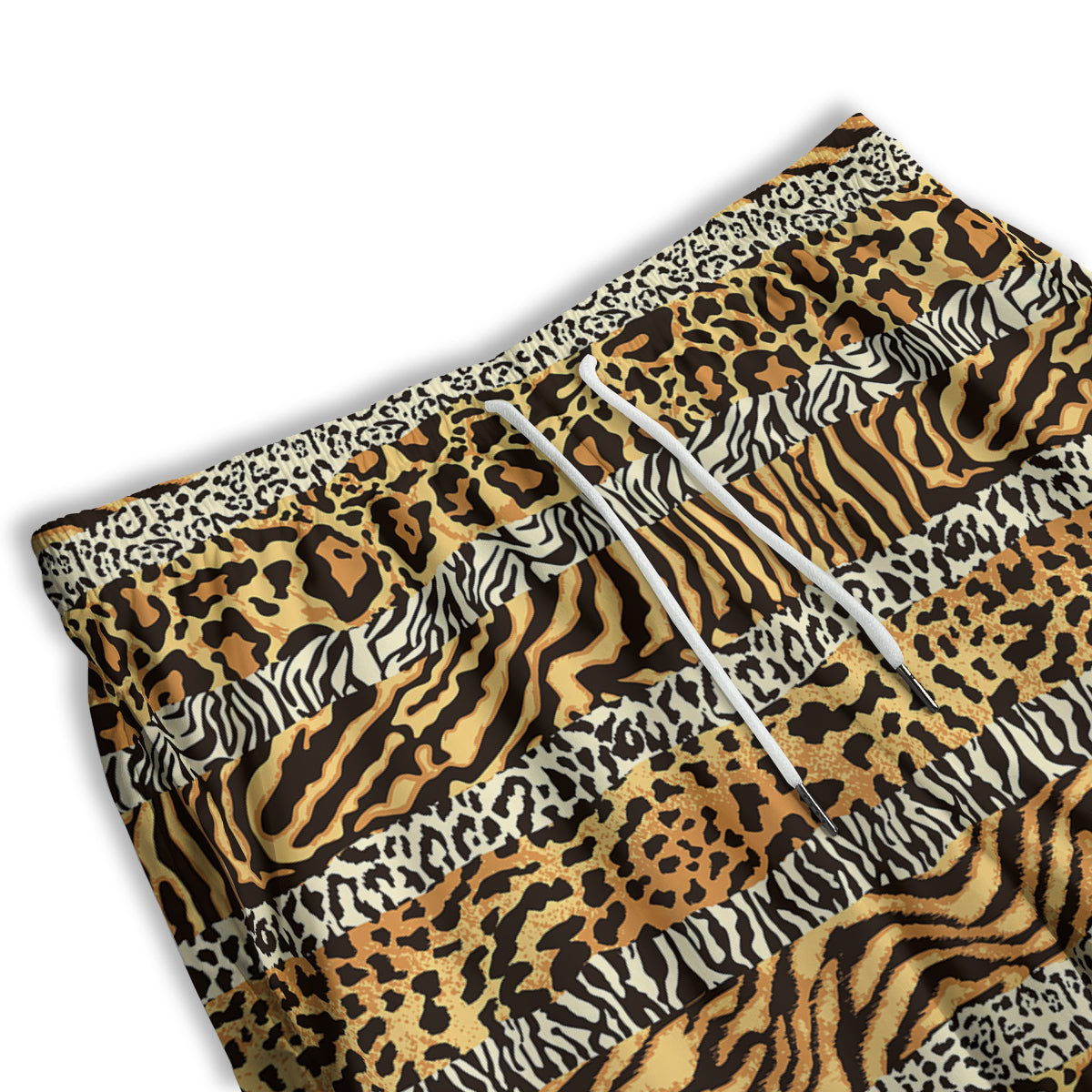 Striped Tiger Skins Print Pattern Men's Athletic Shorts