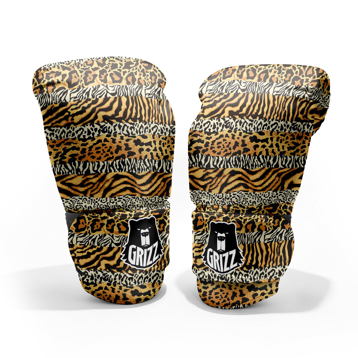 Striped Tiger Skins Print Pattern Pro Boxing Glove