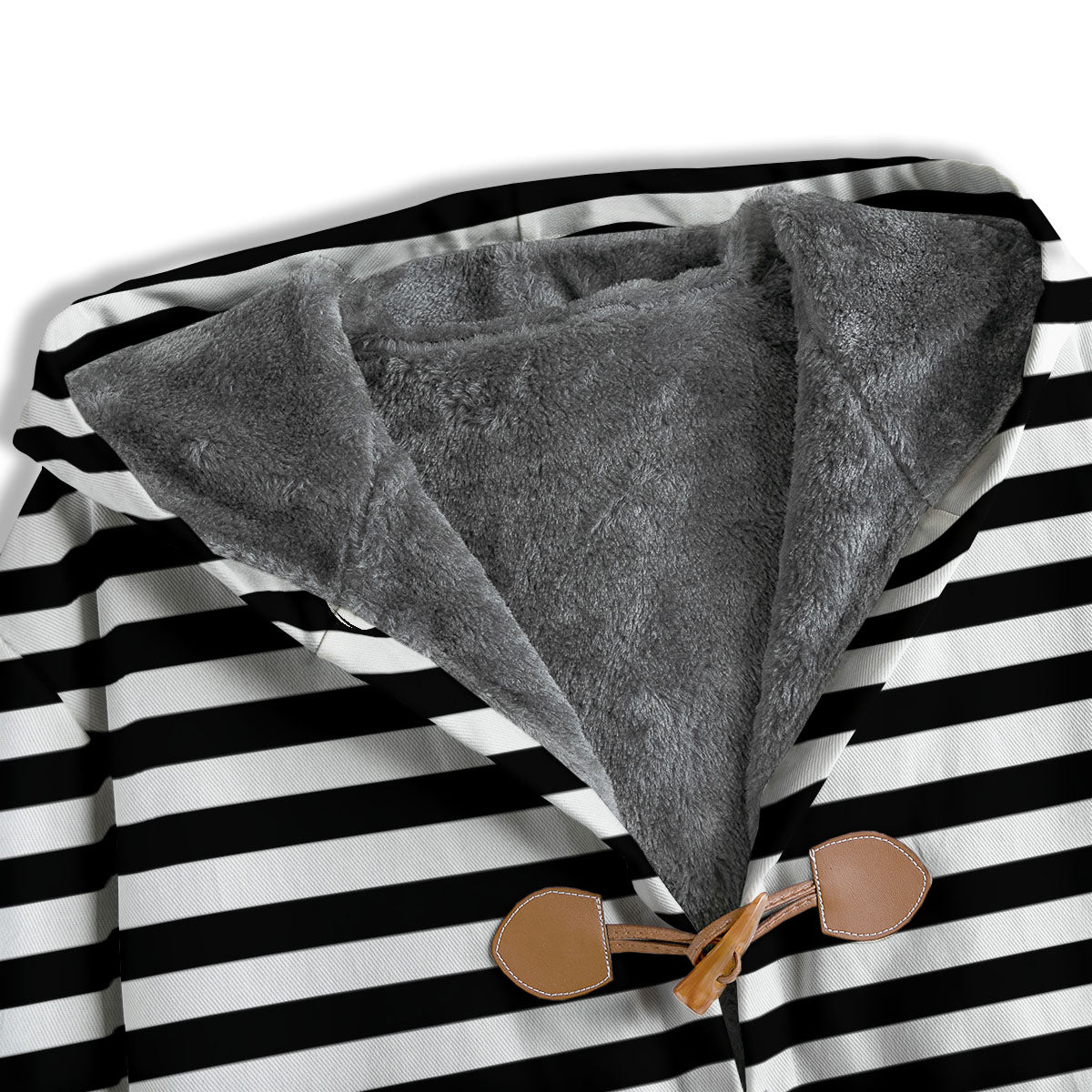 Striped White And Black Print Pattern Men's Windbreaker Jacket-grizzshop