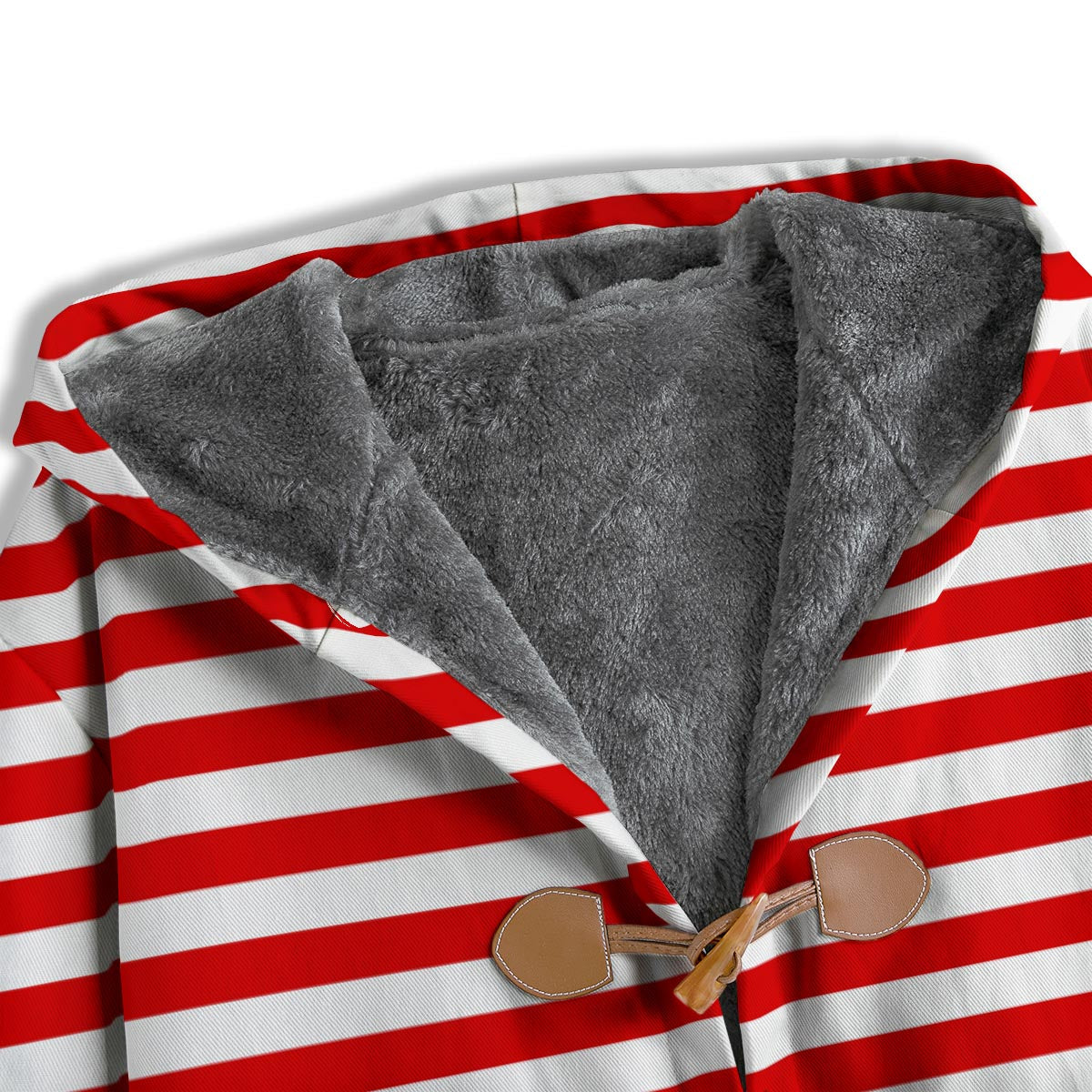 Striped White And Red Print Pattern Men's Windbreaker Jacket-grizzshop