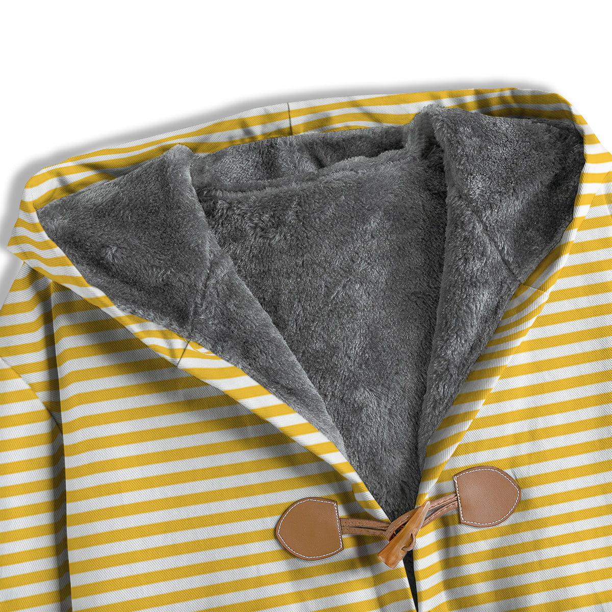Striped Yellow And White Print Pattern Men's Windbreaker Jacket-grizzshop