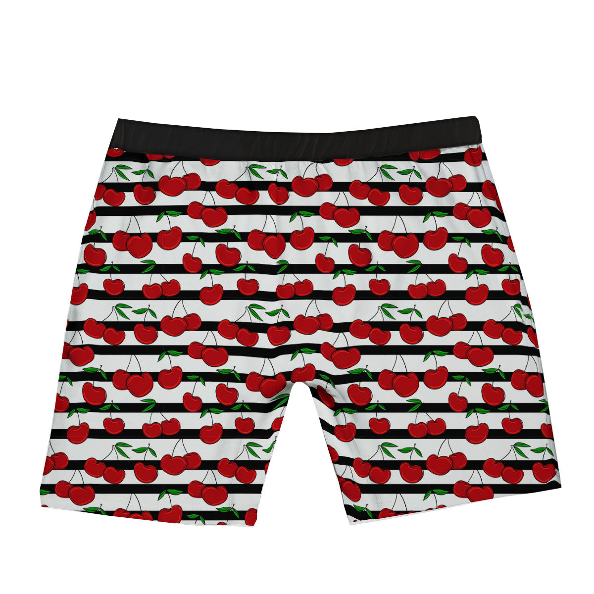 Striped Cherry Print Pattern Boxer Briefs