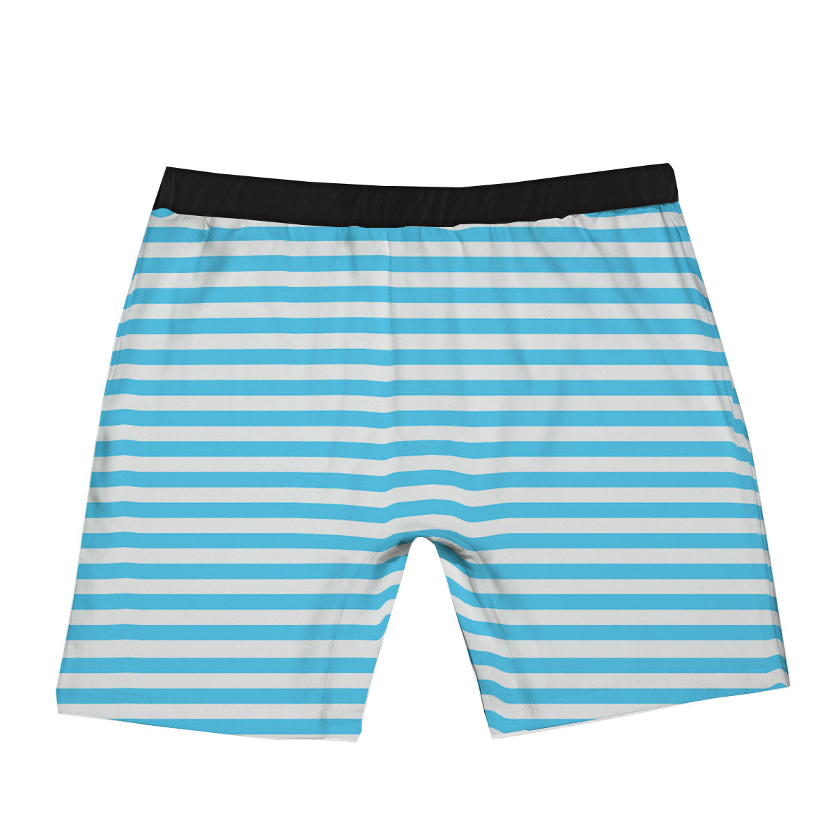Striped White And Blue Print Pattern Boxer Briefs