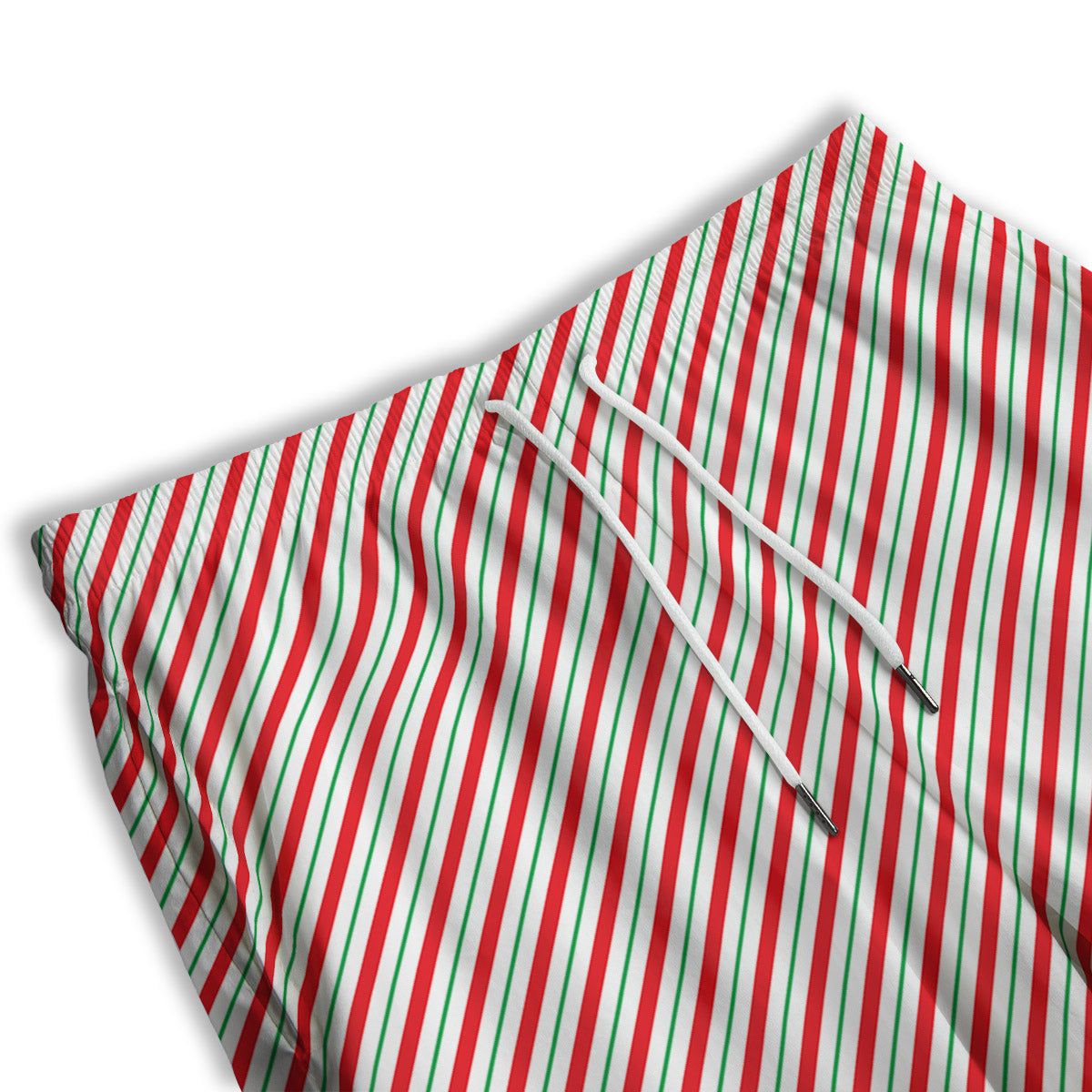Stripes Candy Cane Print Pattern Men's Athletic Shorts