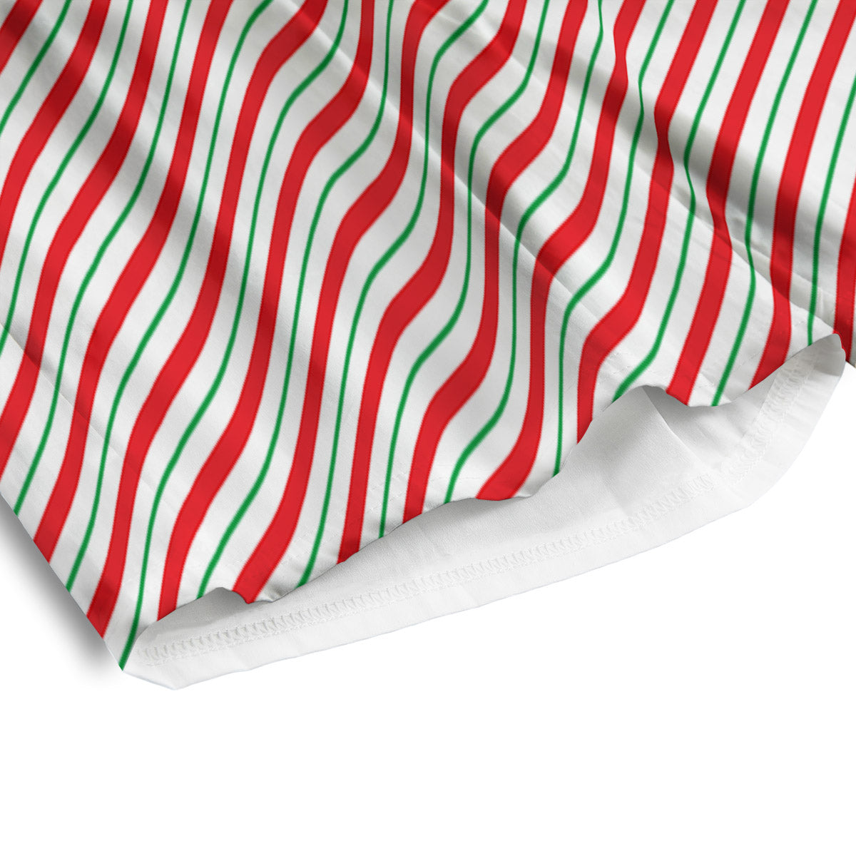 Stripes Candy Cane Print Pattern Men's Athletic Shorts