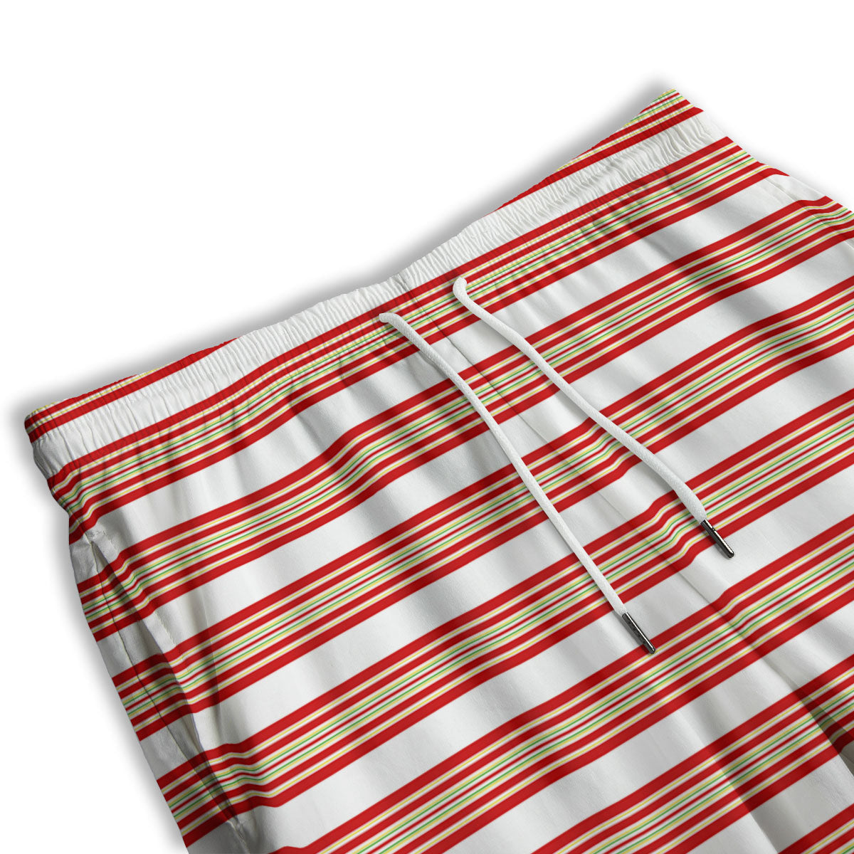 Stripes Merry Christmas Print Pattern Men's Athletic Shorts